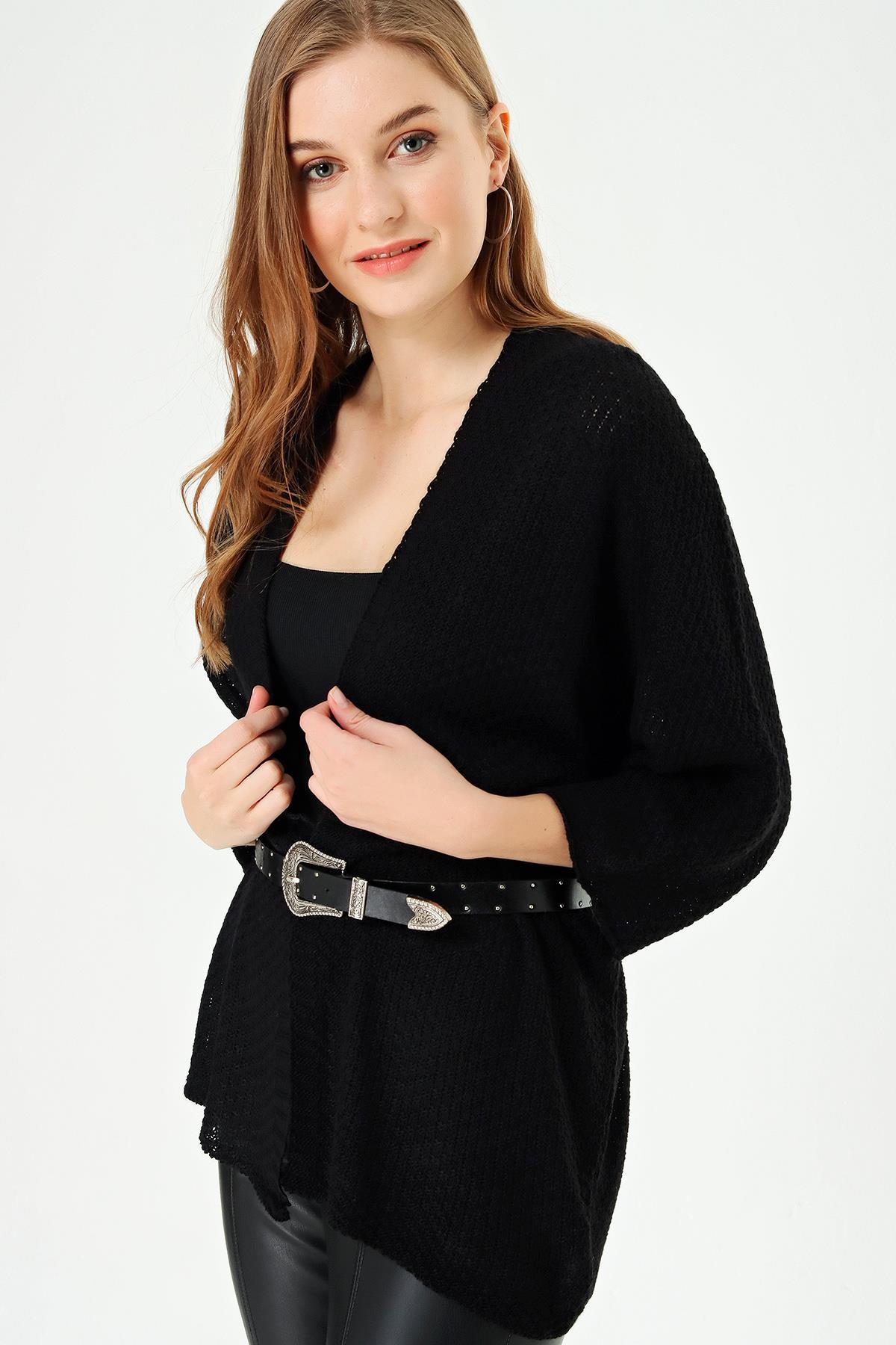 Kadın Önü Açık Oversize Hırka