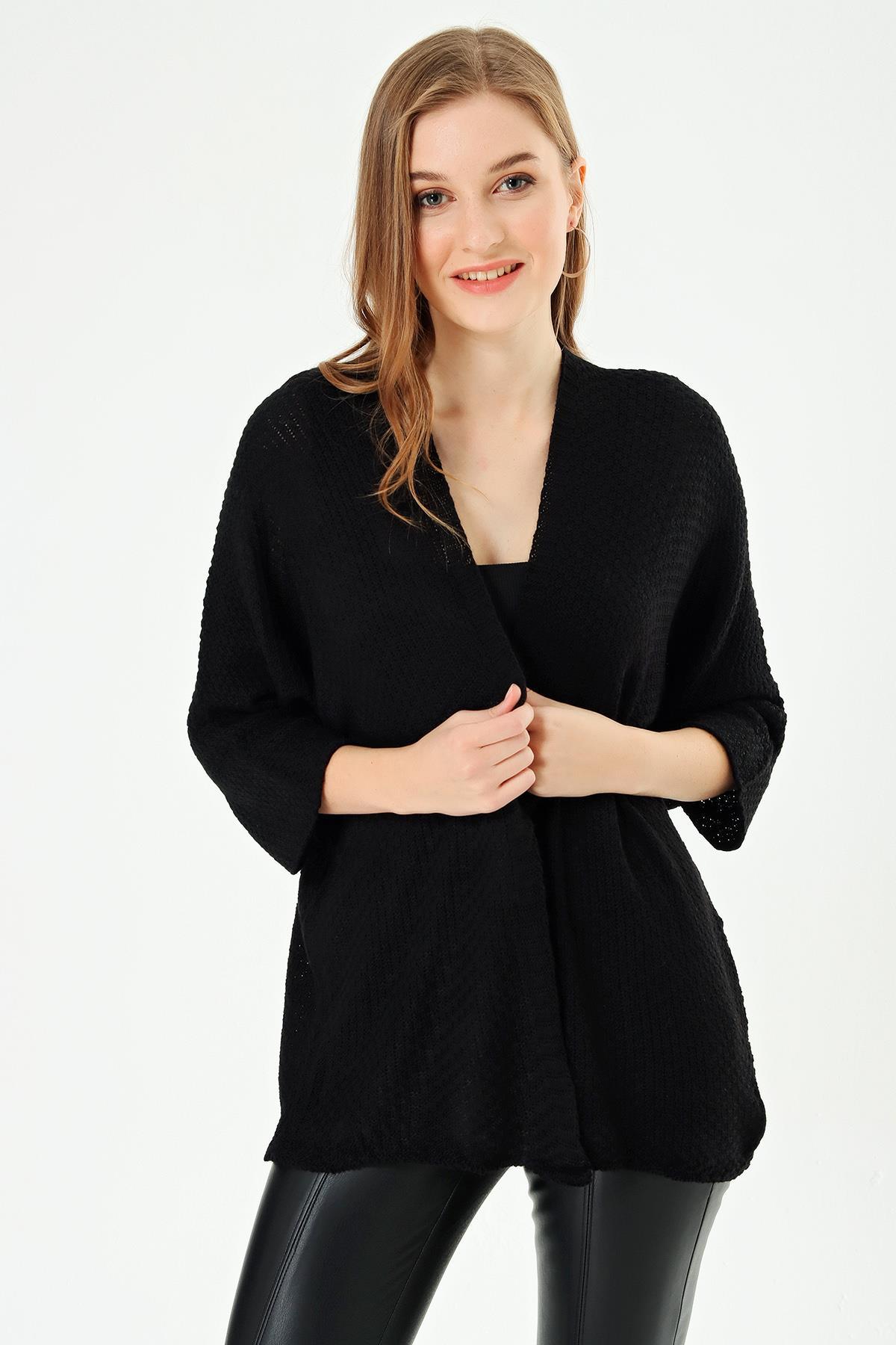 Kadın Önü Açık Oversize Hırka