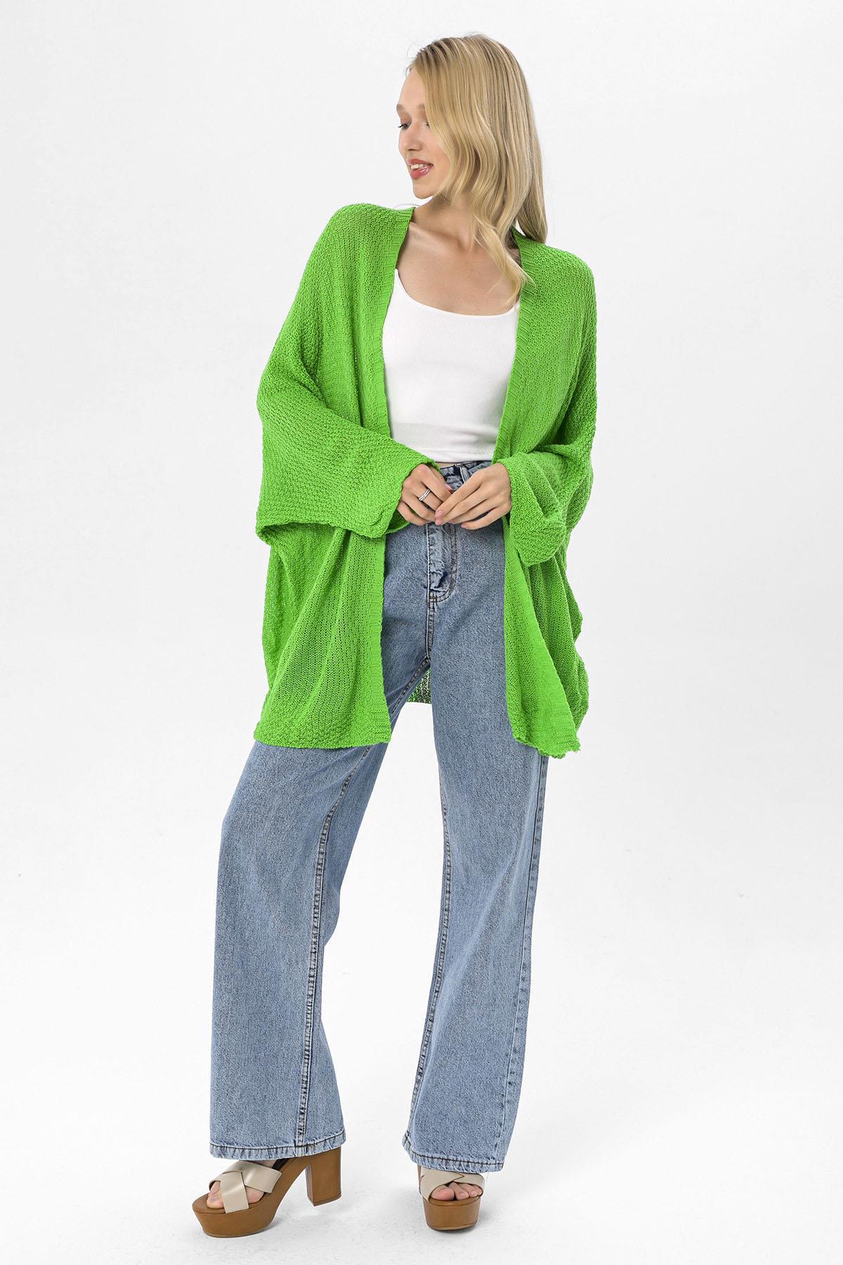 Kadın Önü Açık Oversize Hırka