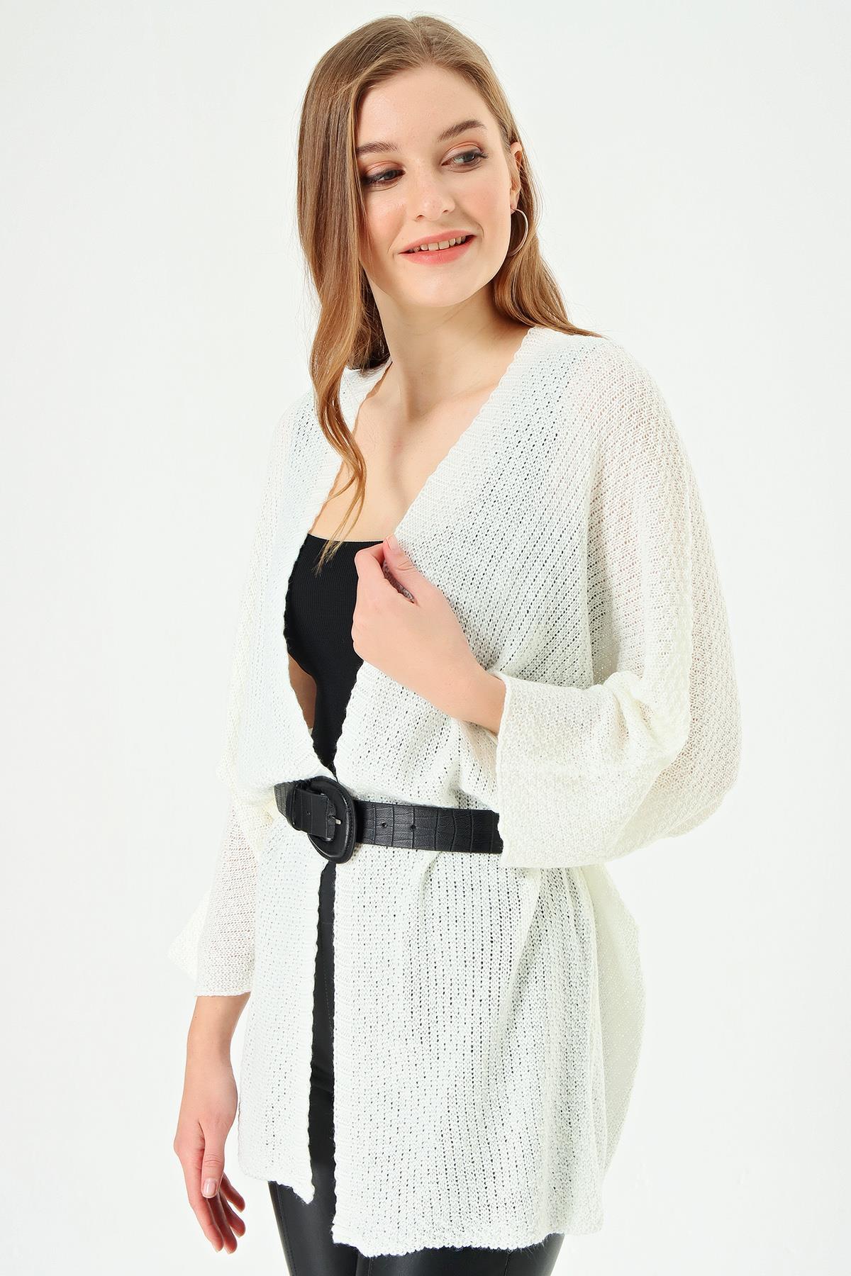 Kadın Önü Açık Oversize Hırka