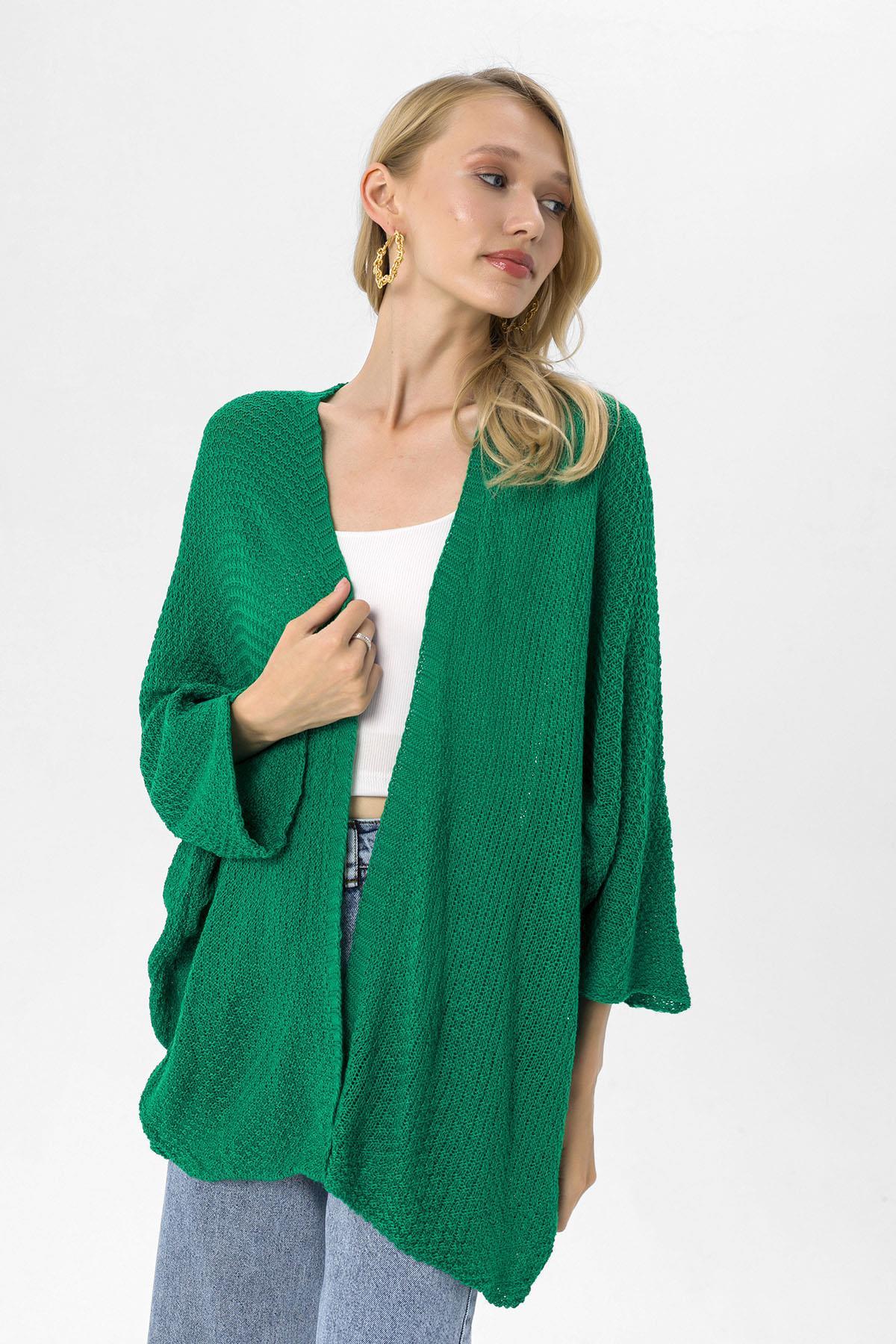Kadın Önü Açık Oversize Hırka