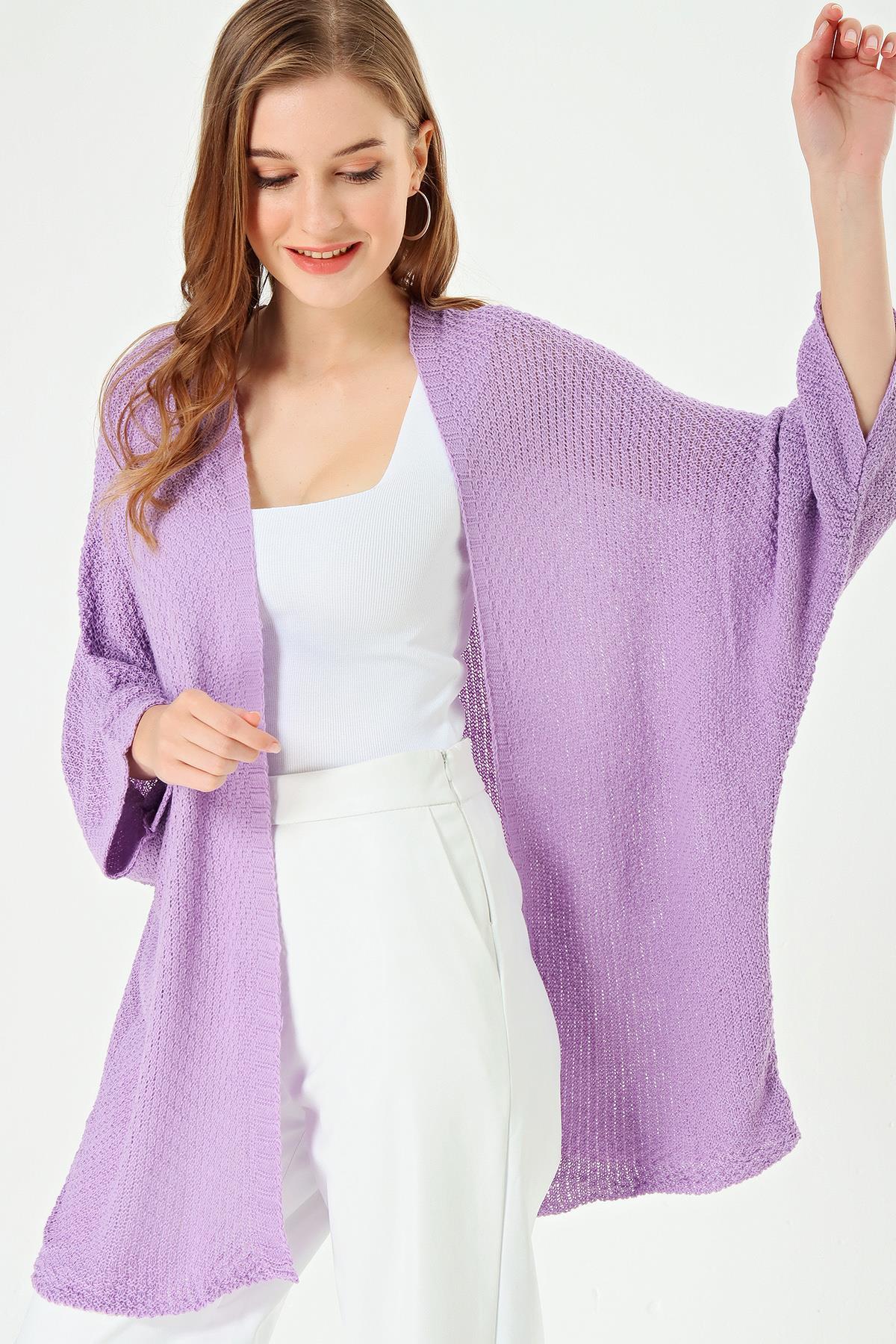 Kadın Önü Açık Oversize Hırka