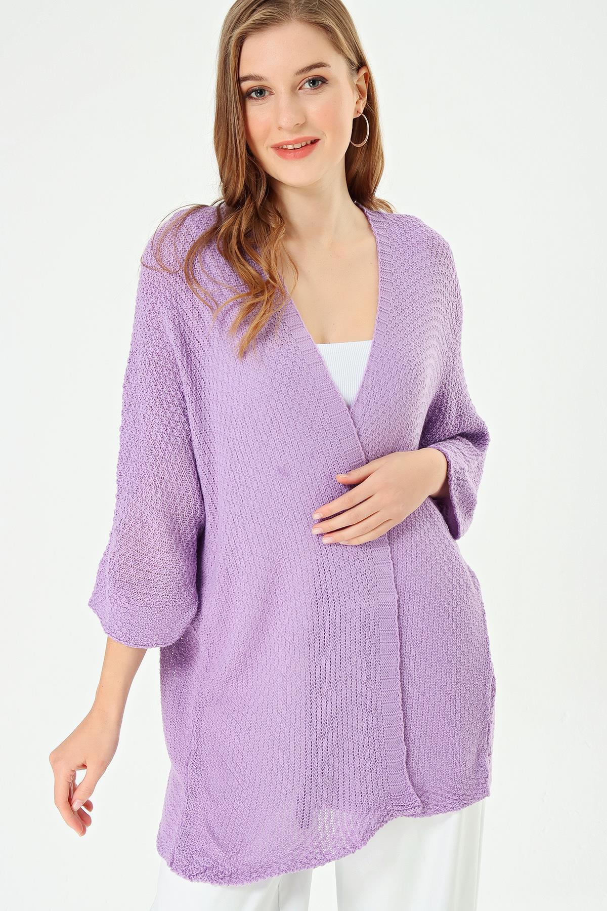 Kadın Önü Açık Oversize Hırka