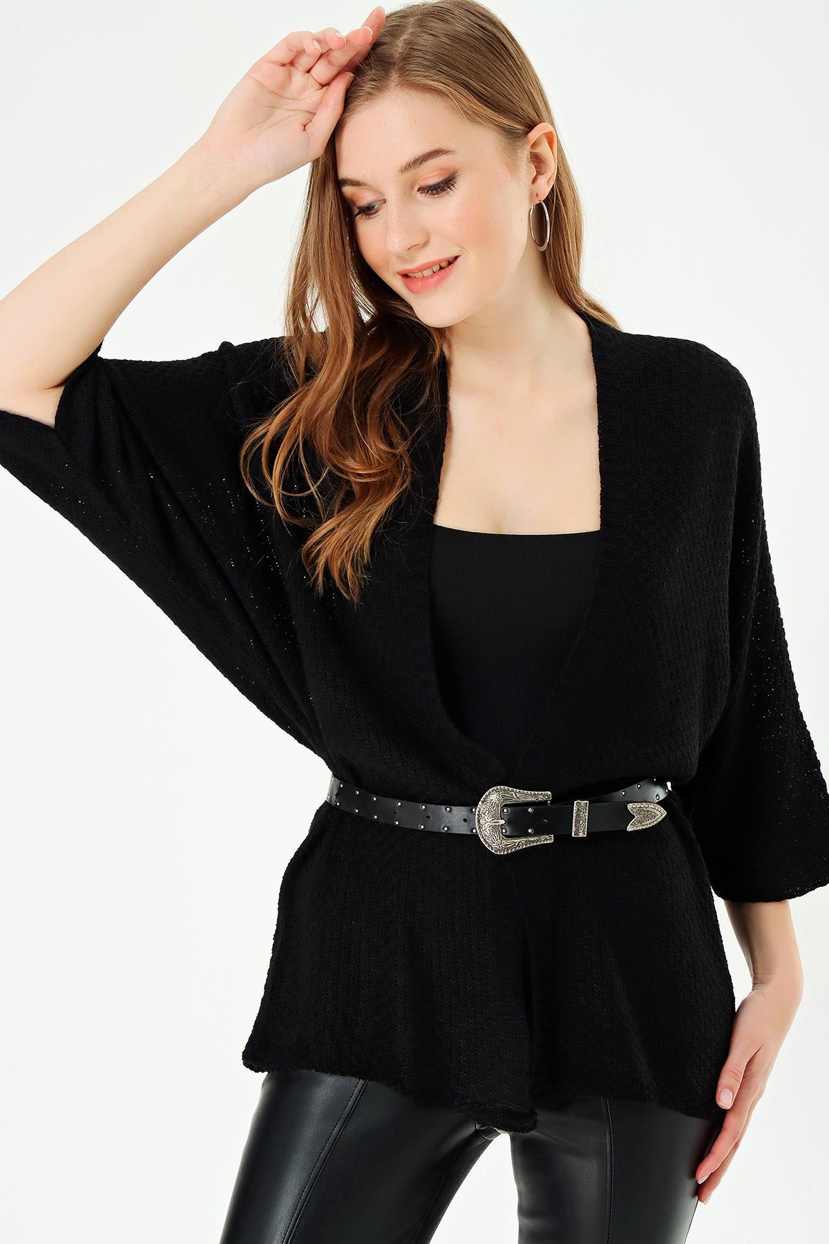 Kadın Önü Açık Oversize Hırka