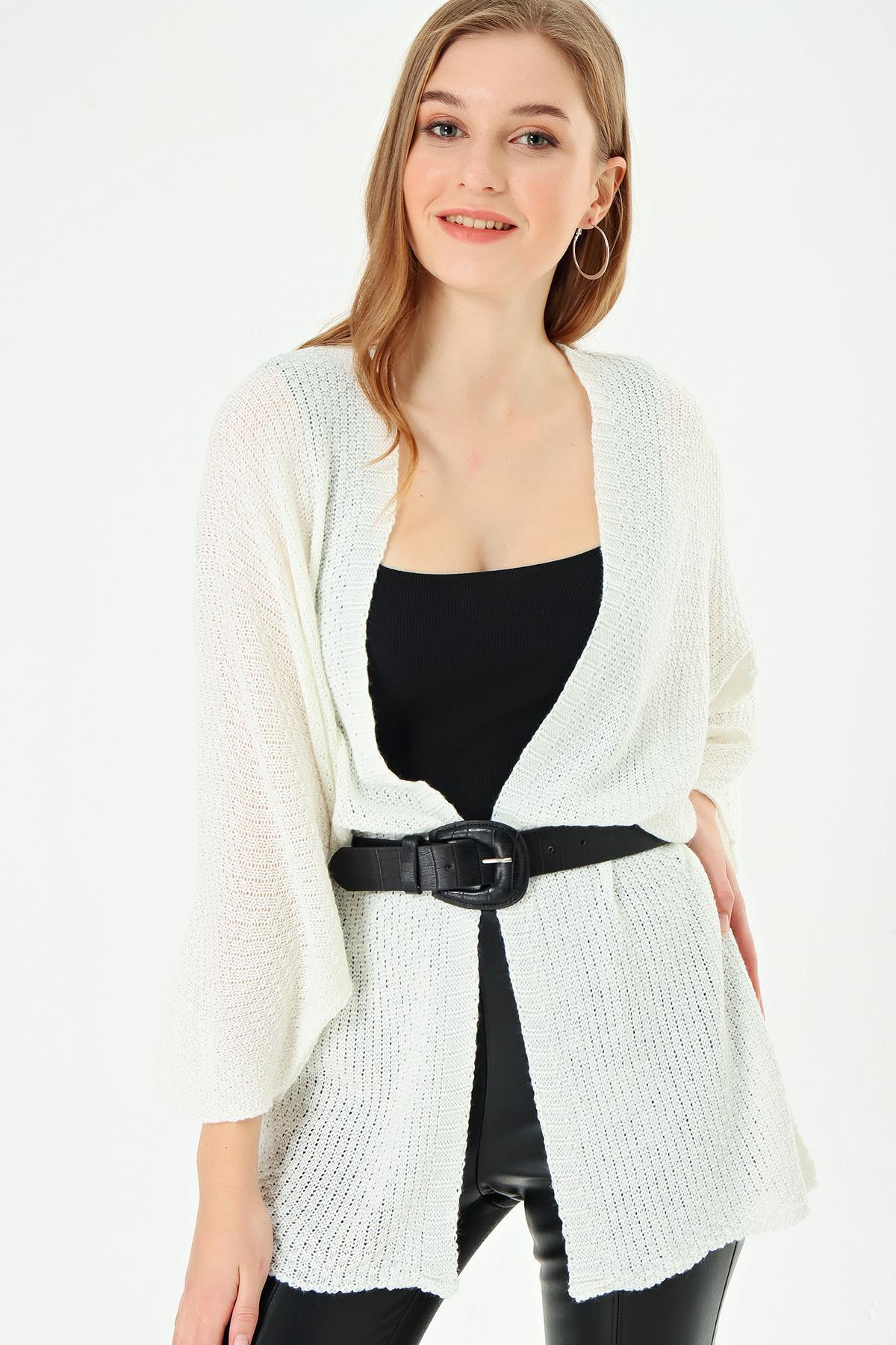 Kadın Önü Açık Oversize Hırka