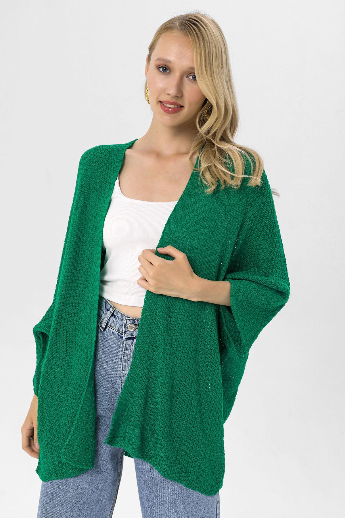 Kadın Önü Açık Oversize Hırka