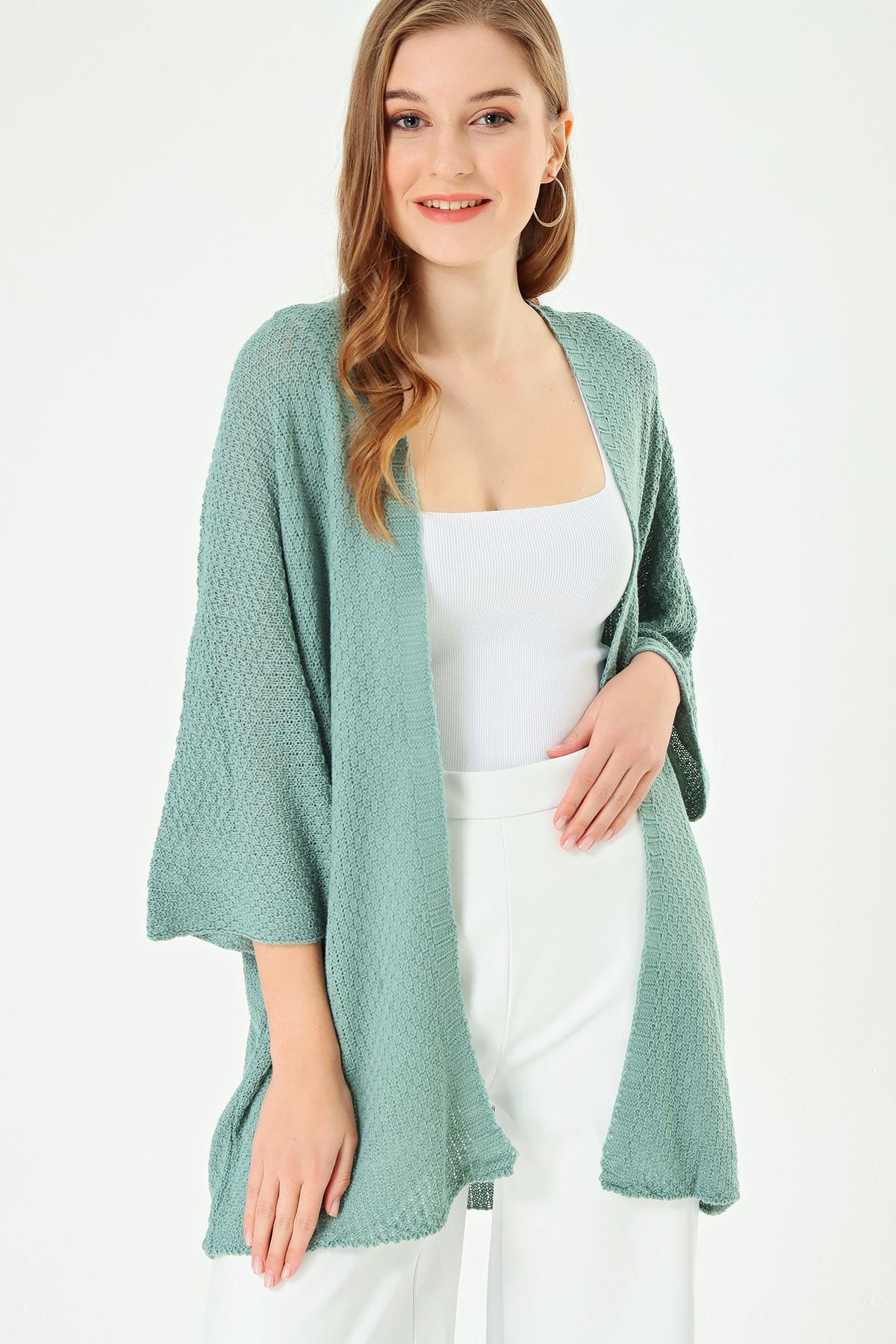 Kadın Önü Açık Oversize Hırka