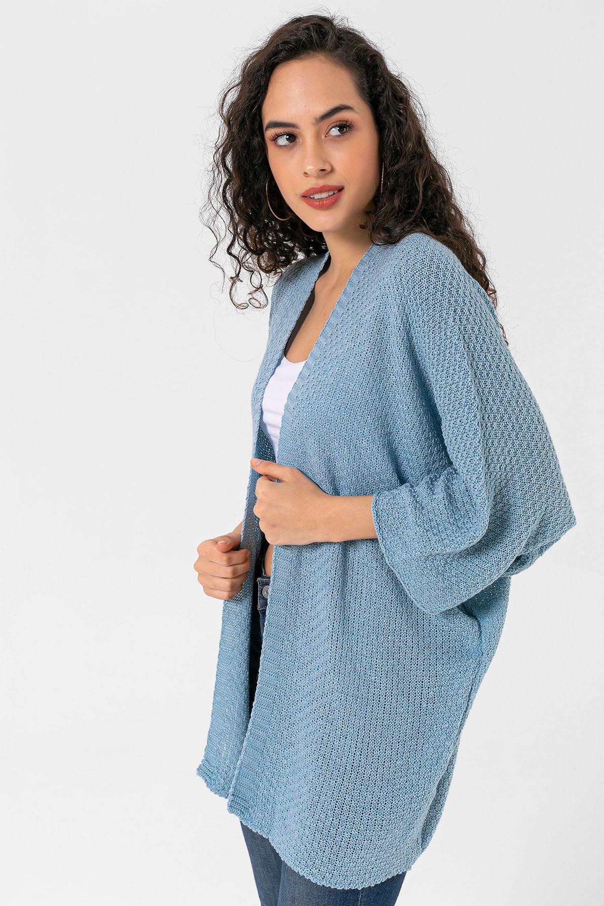 Kadın Önü Açık Oversize Hırka