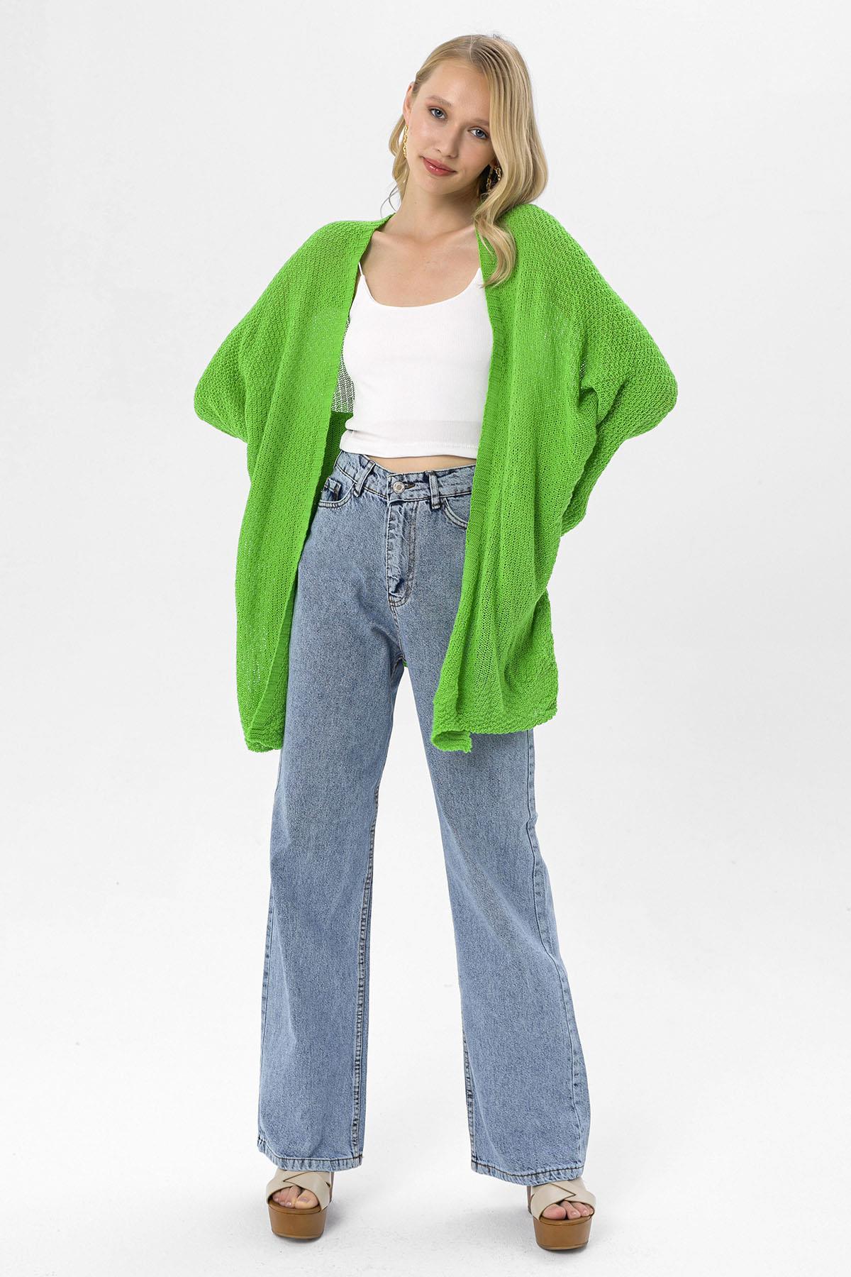 Kadın Önü Açık Oversize Hırka