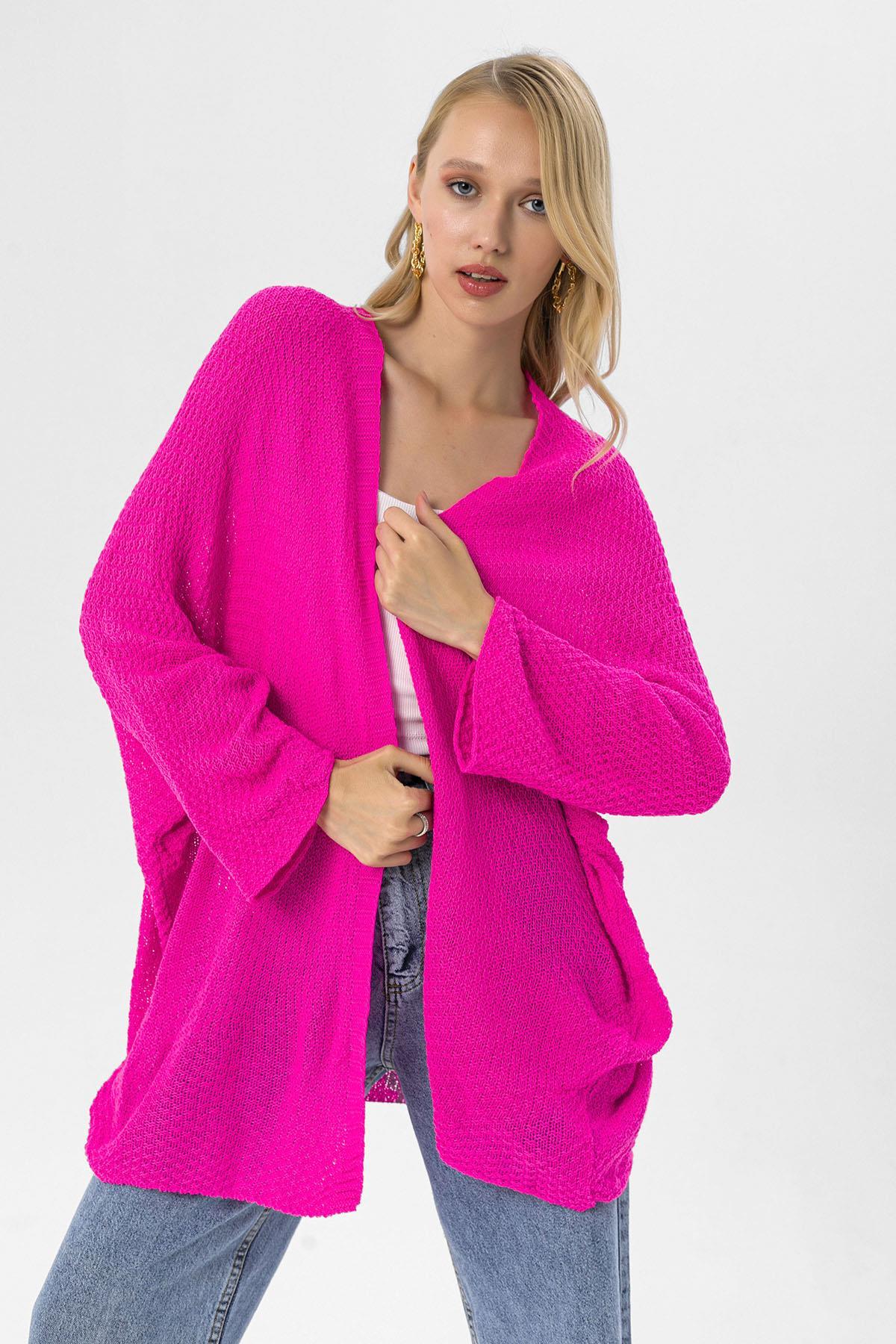 Kadın Önü Açık Oversize Hırka