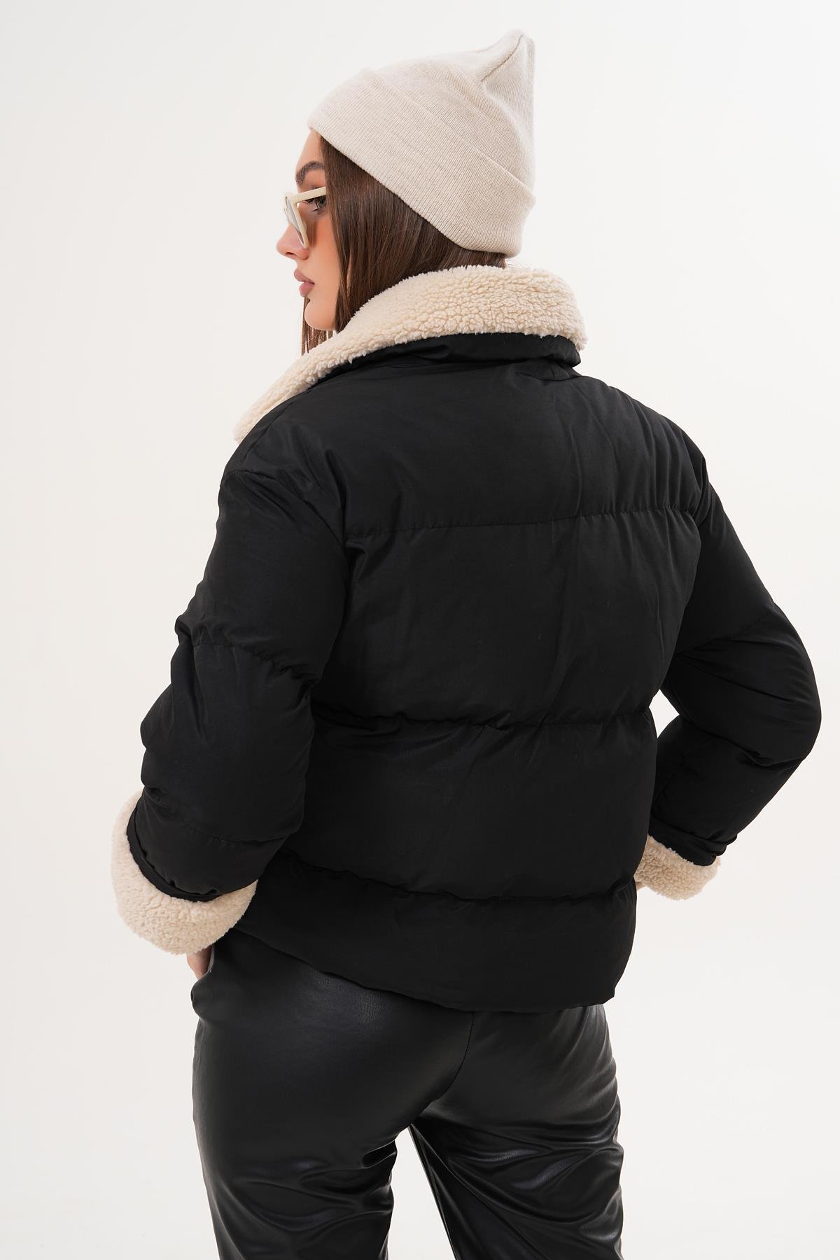 Kadın Peluşlu Kısa Mont 255406 -