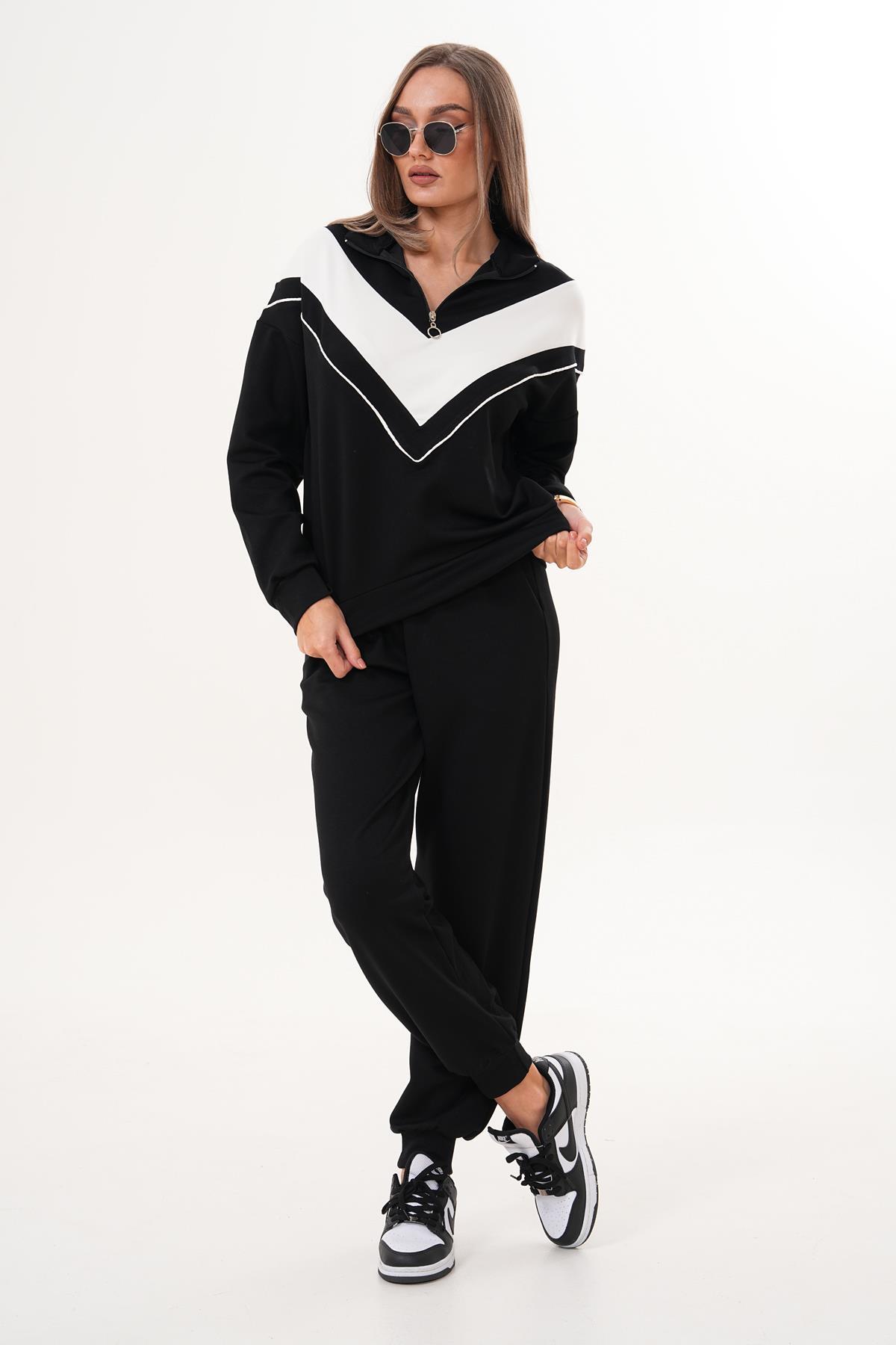 Kadın Yarım Fermuar Detaylı Eşofman Takım 255361 -