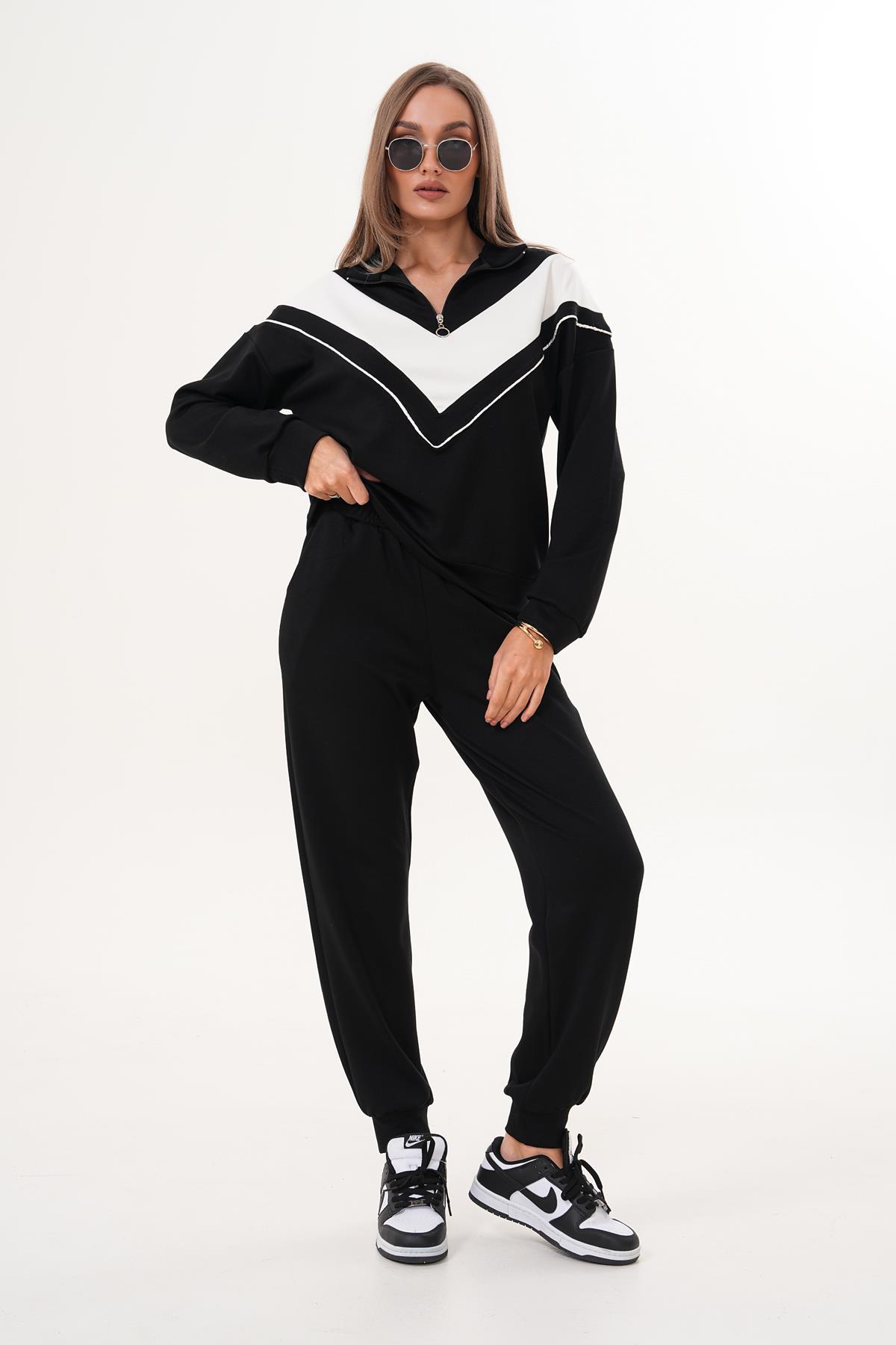 Kadın Yarım Fermuar Detaylı Eşofman Takım 255361 -