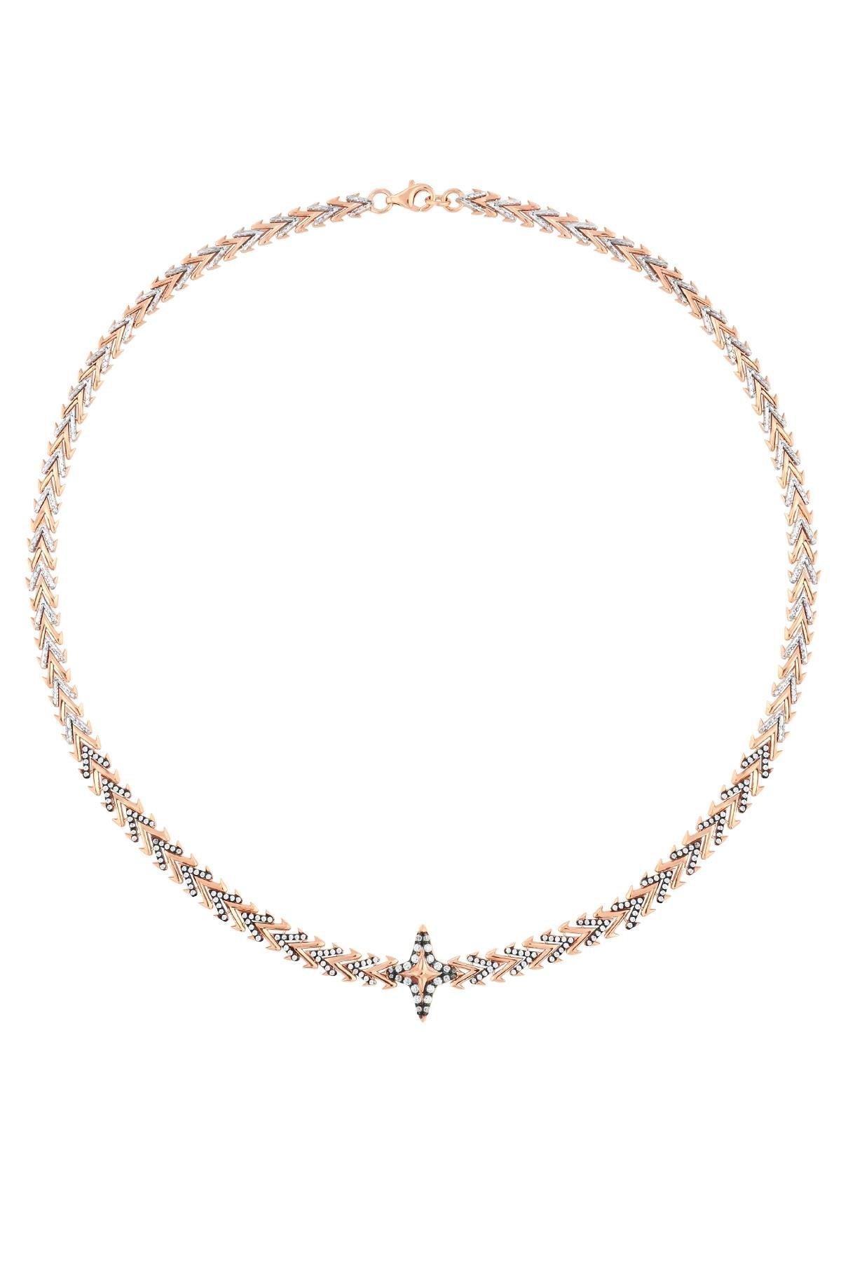 BE ICONIC PIRLANTALI YILDIZ CHOKER KOLYE
