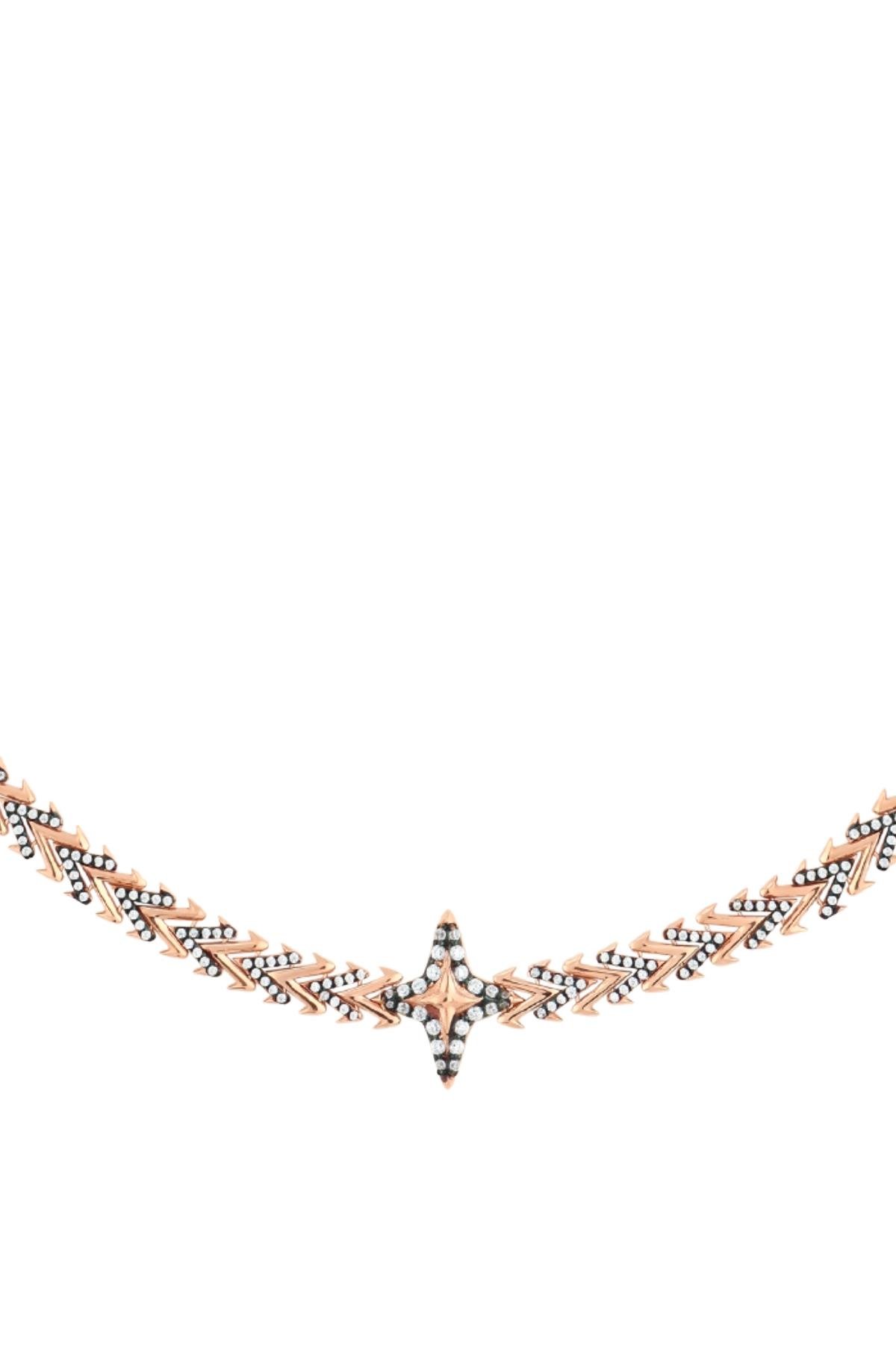 BE ICONIC PIRLANTALI YILDIZ CHOKER KOLYE