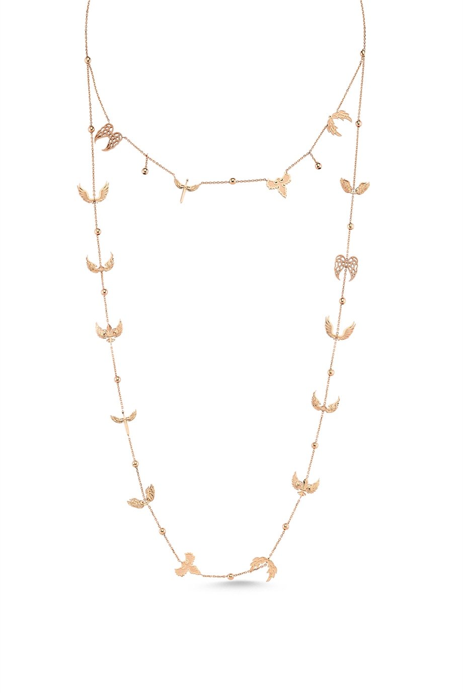 ÇOKLU MELEK UZUN KOLYE