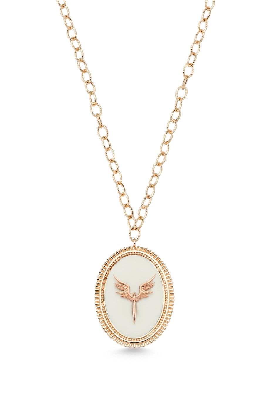 KALIN ZİNCİR SHANTİ MELEĞİ OVAL KOLYE