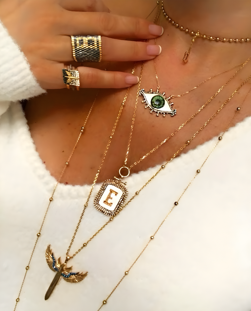 COGNAC DIAMOND EYE NECKLACE