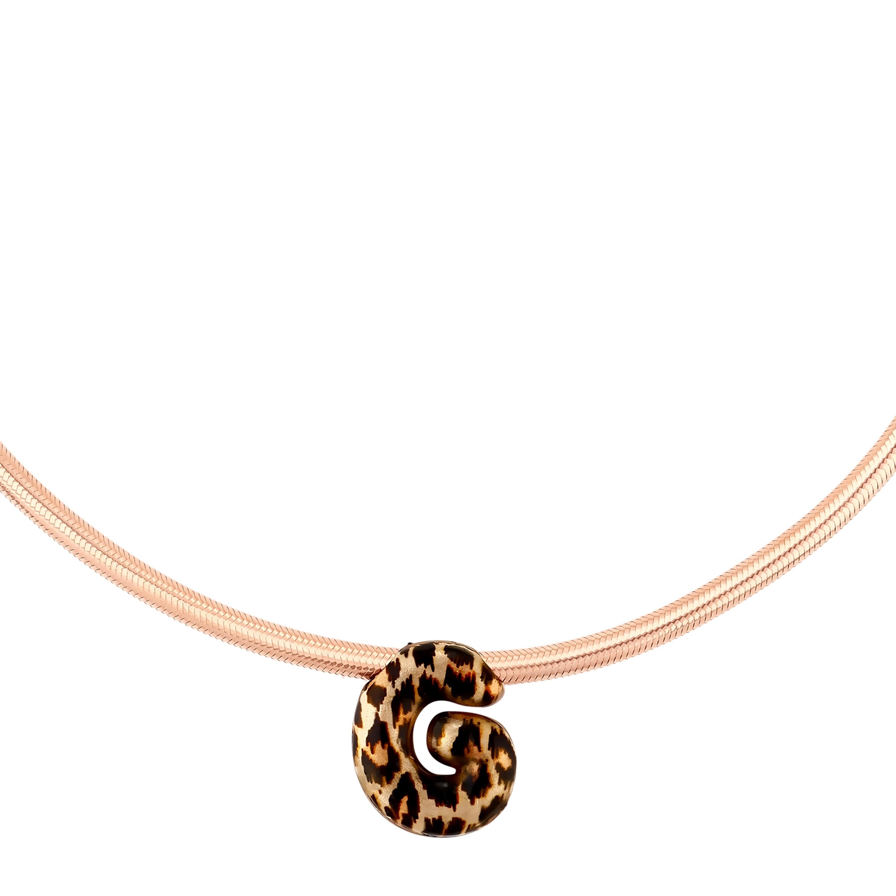 LEOPARDESS KOLYE MİNELİ VE KALIN ZİNCİRLİ
