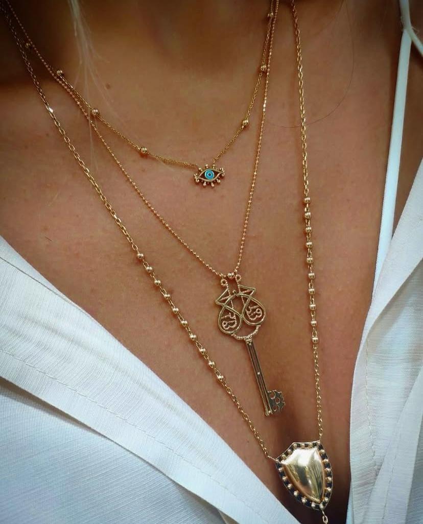 MINI ENAMELED EYE NECKLACE