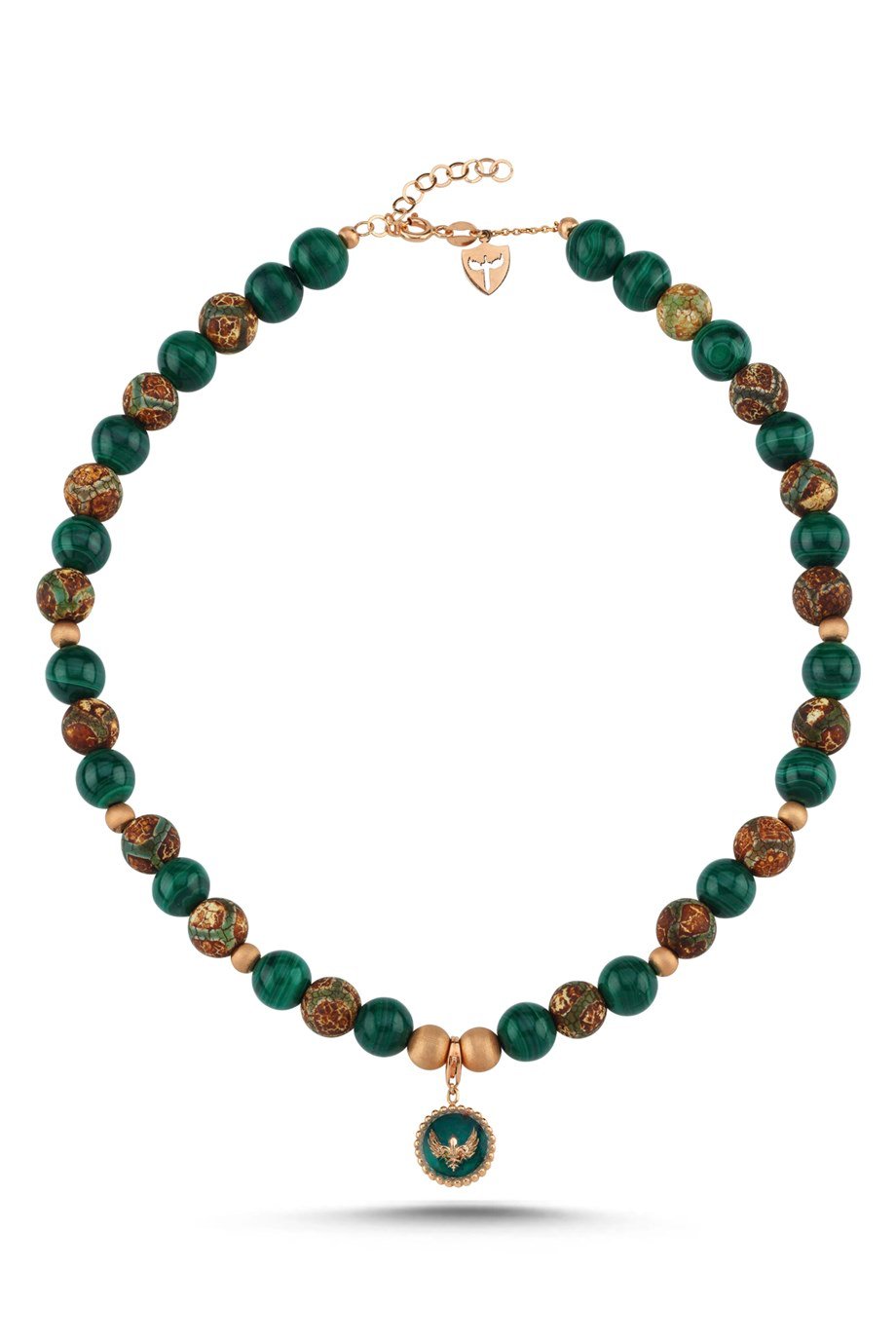 YEŞİL BONCUKLU CEBRAİL MELEĞİ CHARM KOLYE