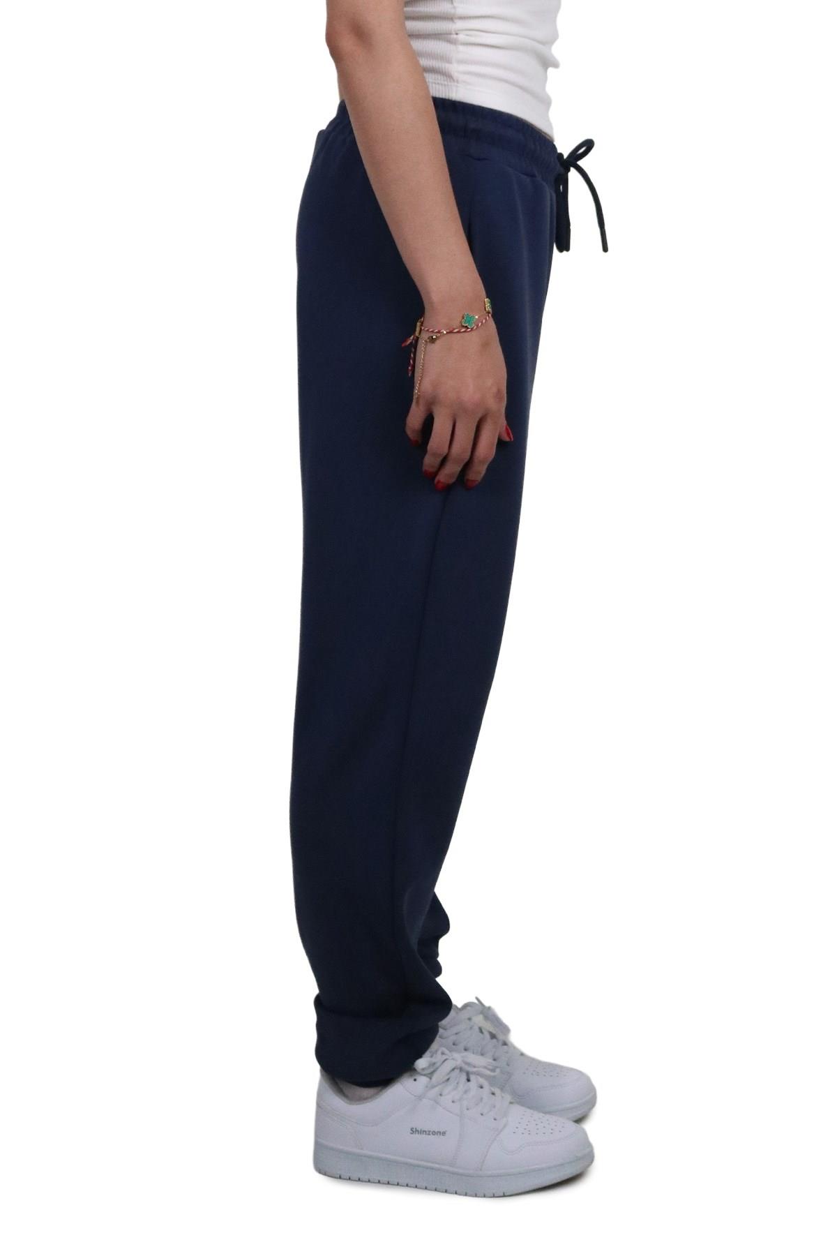 PantolonShinzone Kadın Modal Kumaş Cepli Lacivert Jogger Pantolon