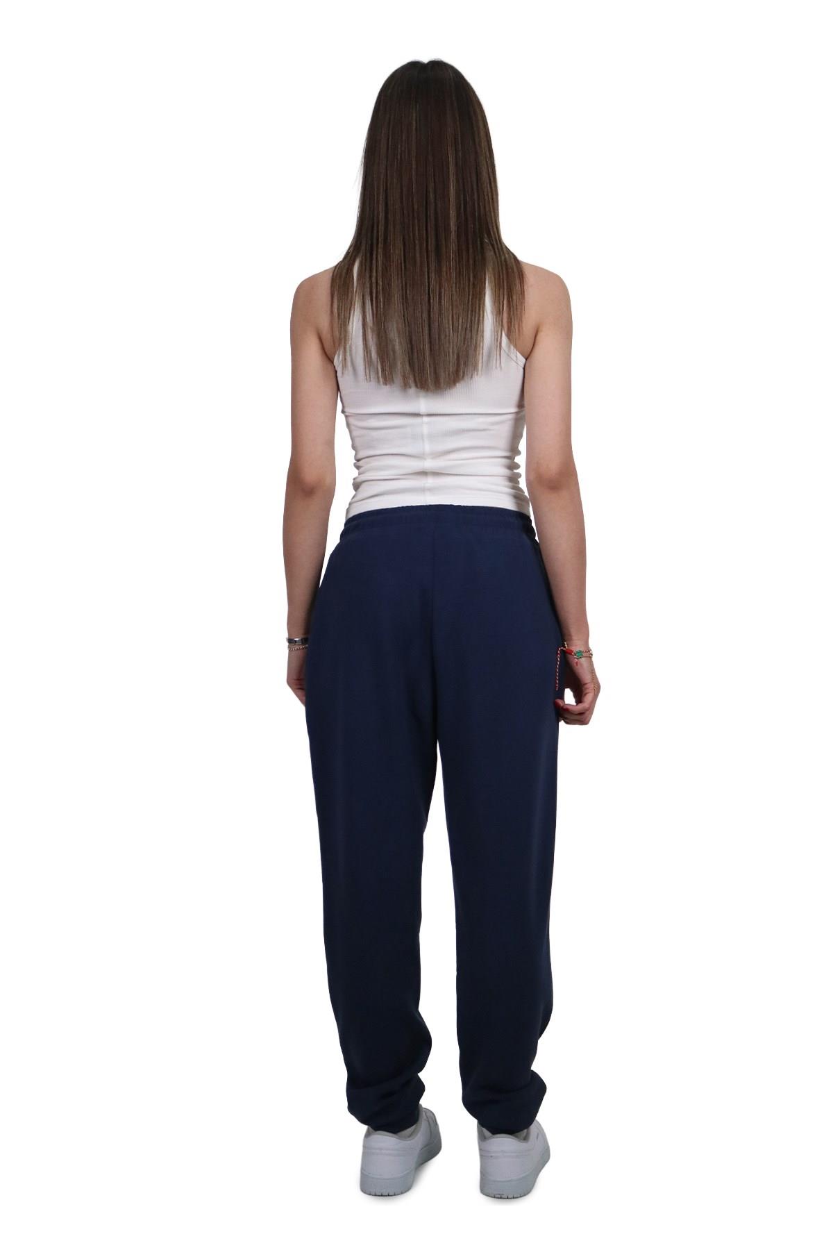 PantolonShinzone Kadın Modal Kumaş Cepli Lacivert Jogger Pantolon