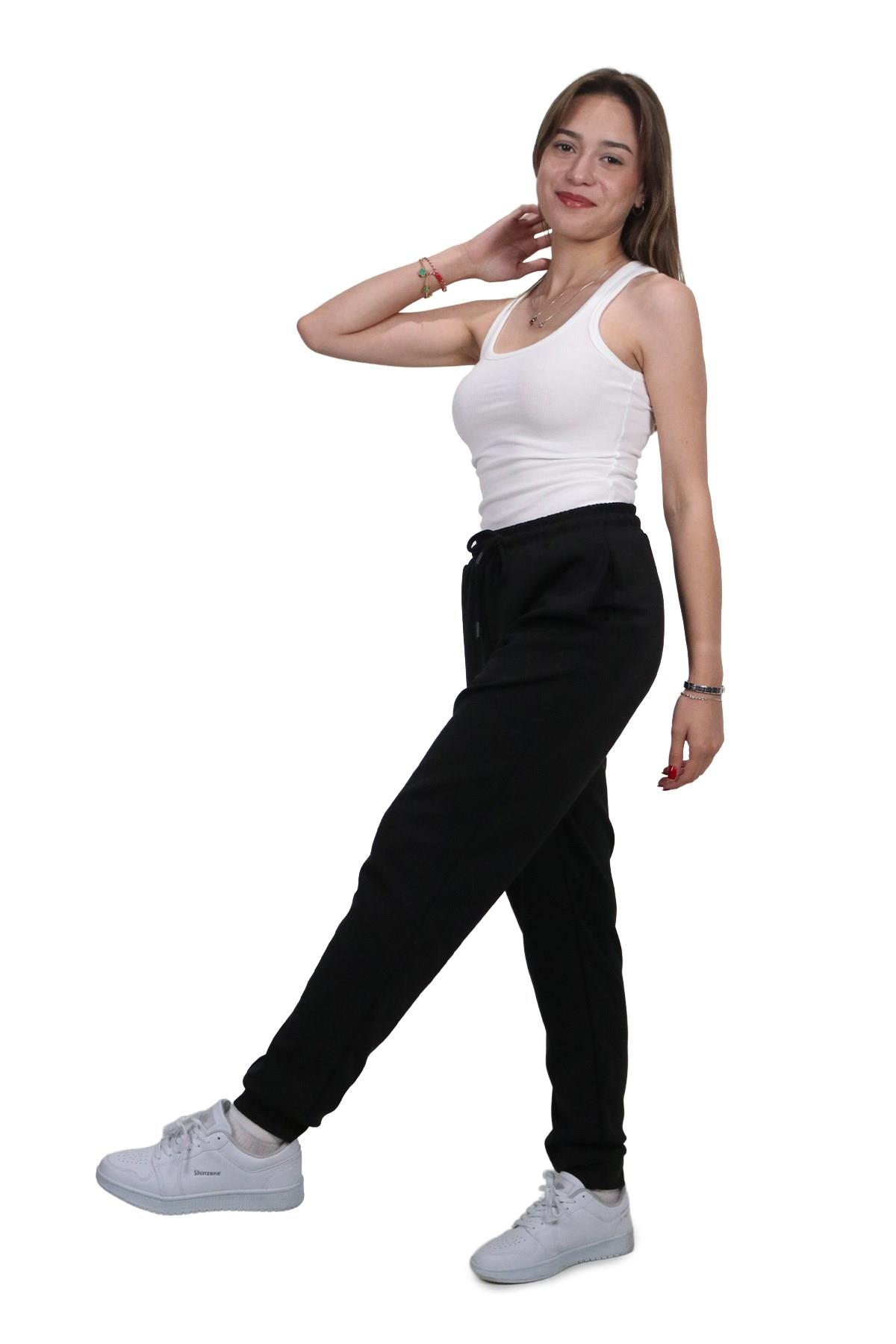 PantolonShinzone Kadın Modal Kumaş Cepli Siyah Jogger Pantolon