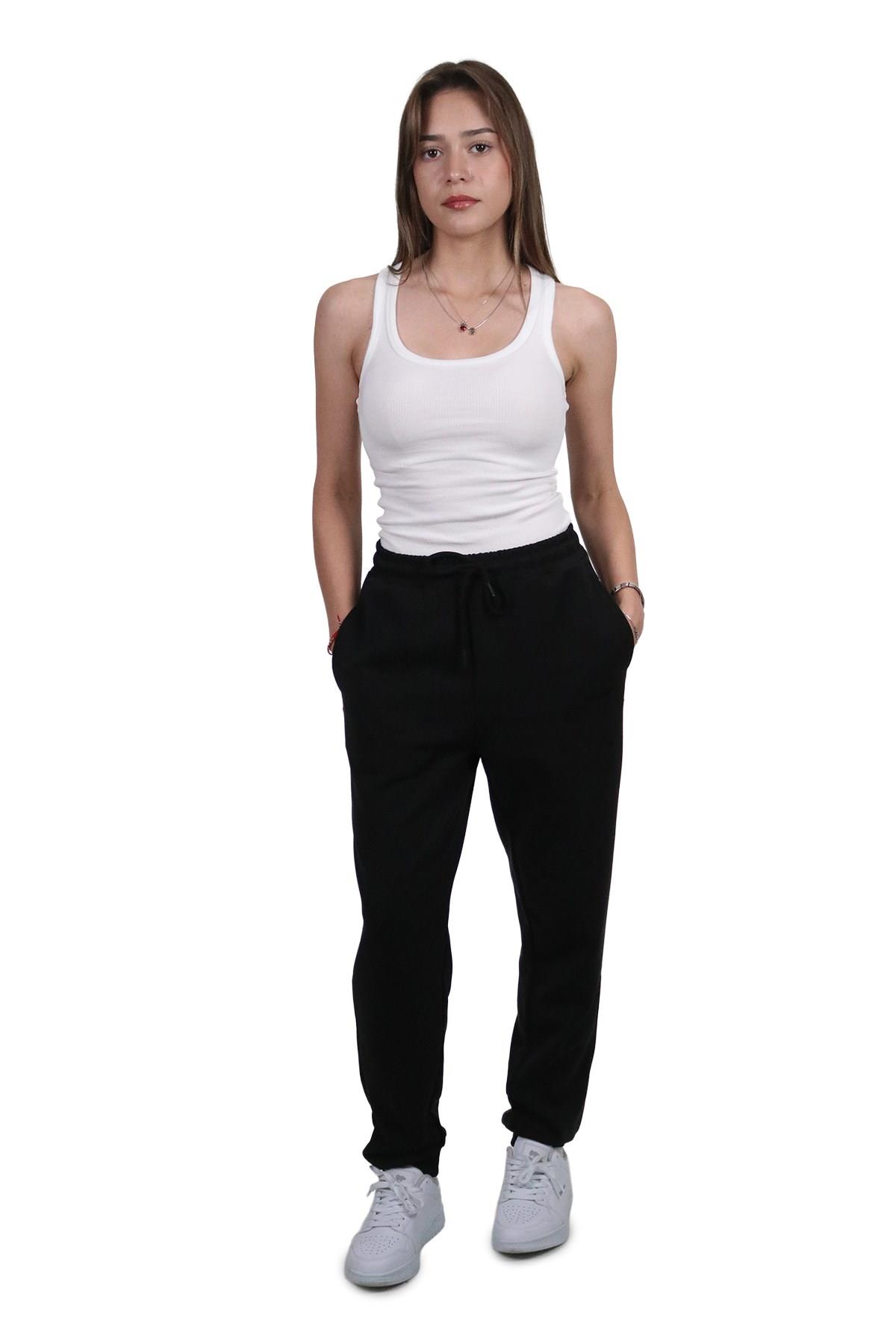 PantolonShinzone Kadın Modal Kumaş Cepli Siyah Jogger Pantolon