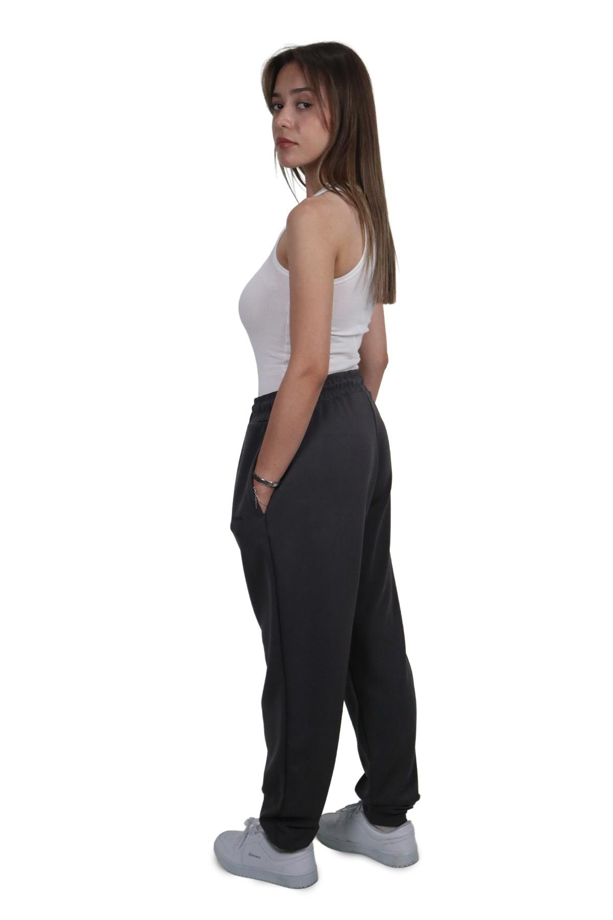 PantolonShinzone Kadın Modal Kumaş Gri Jogger Pantolon