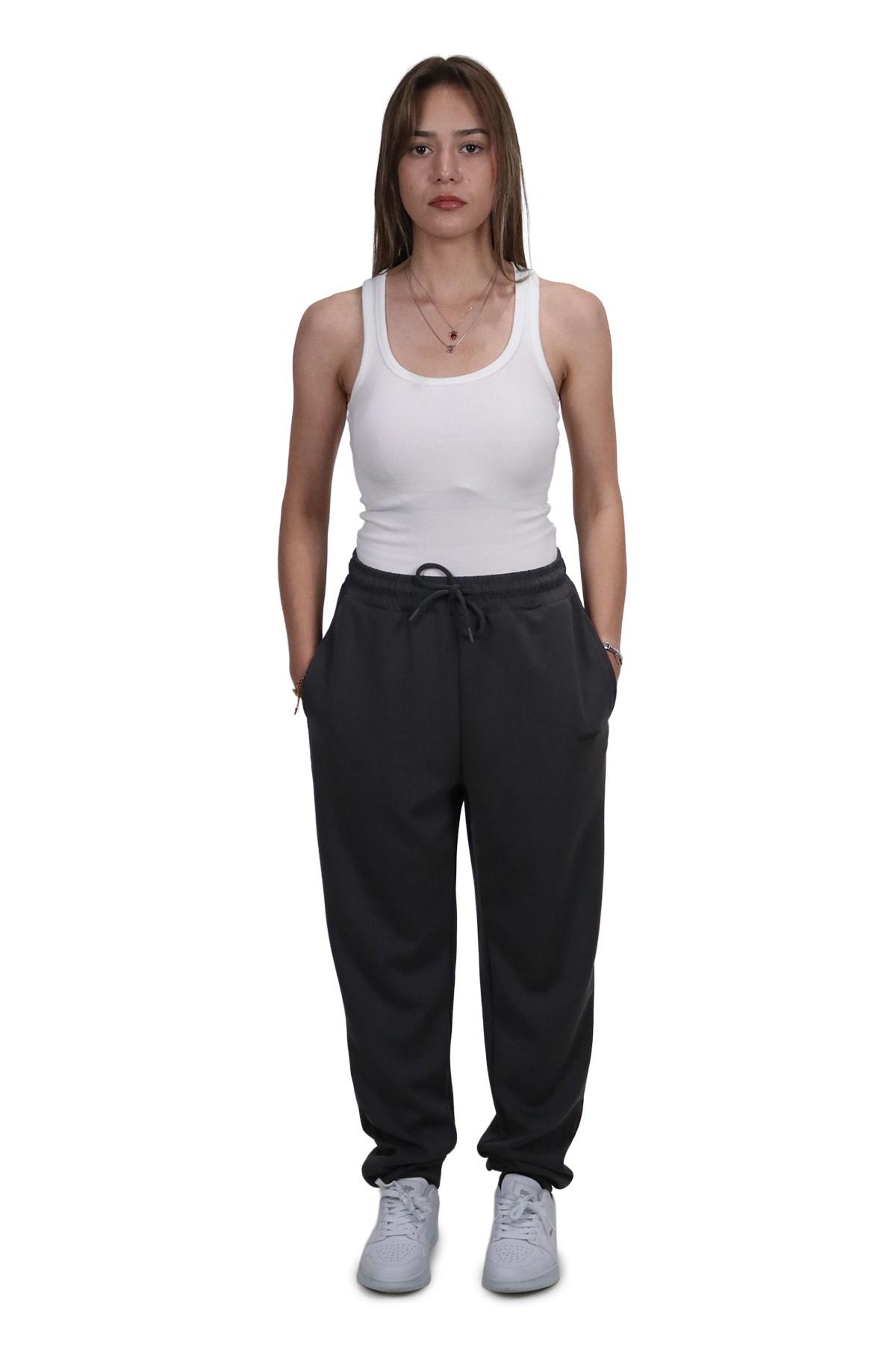 PantolonShinzone Kadın Modal Kumaş Gri Jogger Pantolon