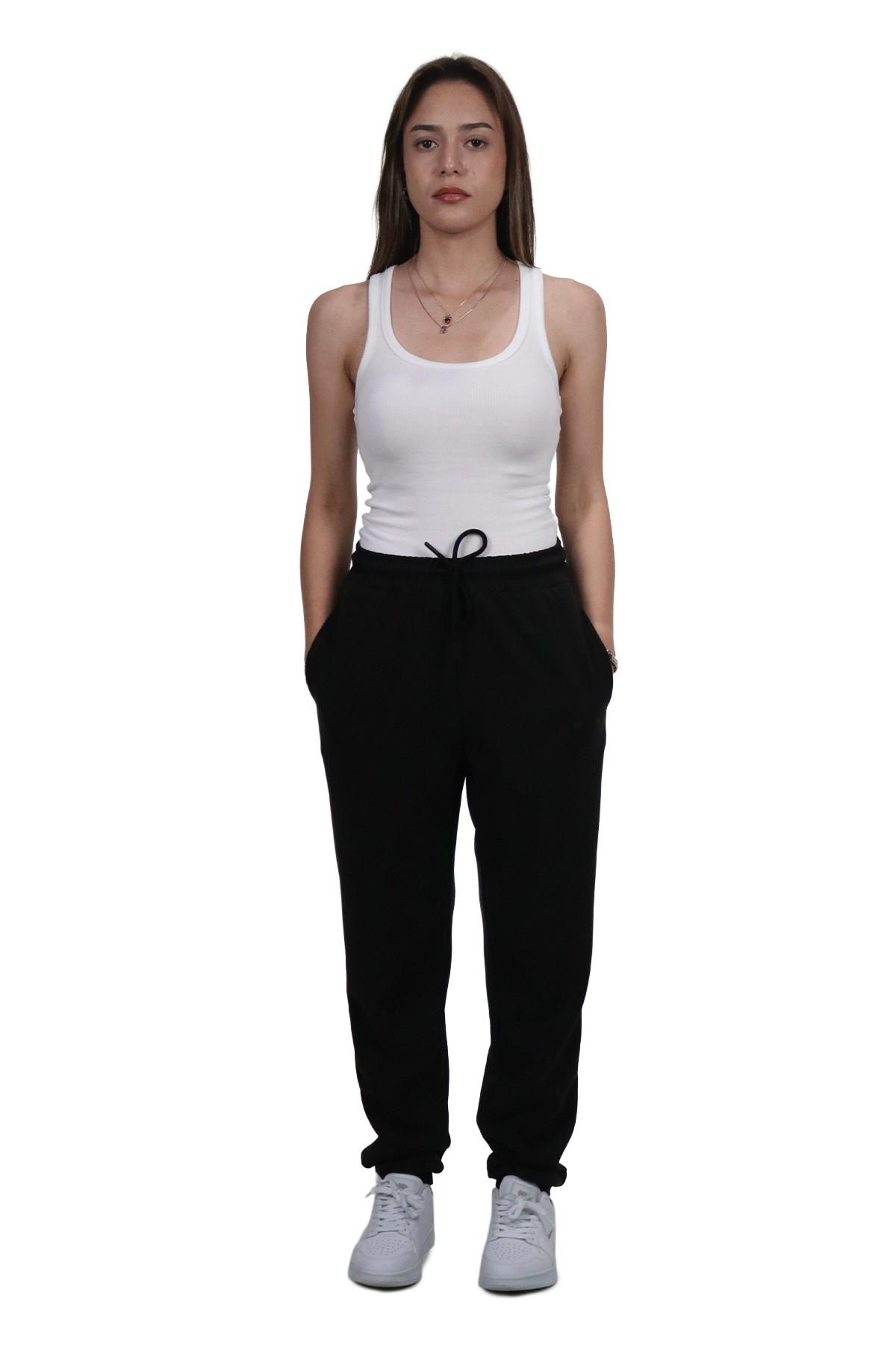 PantolonShinzone Kadın Modal Kumaş Siyah Jogger Pantolon