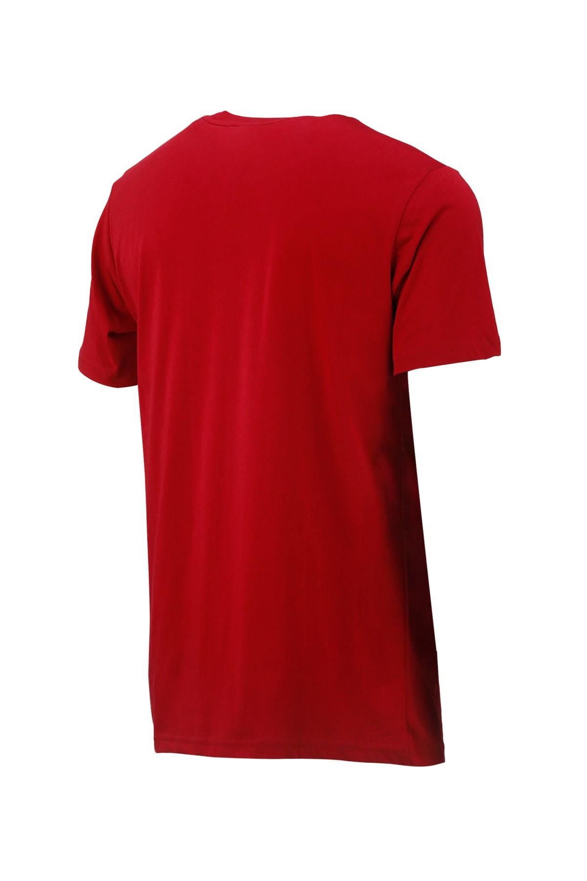 T-ShirtShinzoneErkek Bisiklet Yaka Mevsimlik Adventure Baskılı Standart Fit Bordo T-Shirt