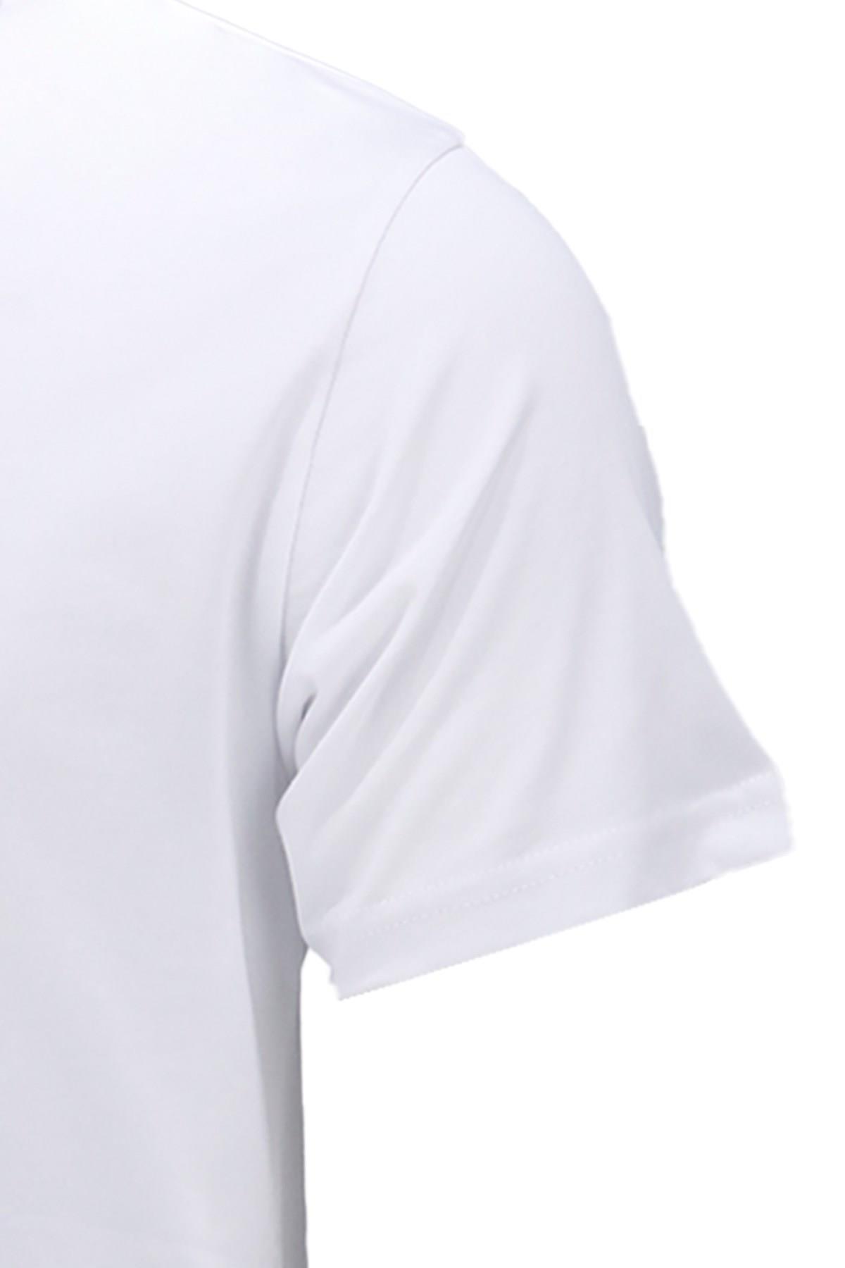 T-ShirtShinzoneErkek Bisiklet Yaka Mevsimlik Adventure Baskılı Standart Fit Beyaz T-Shirt