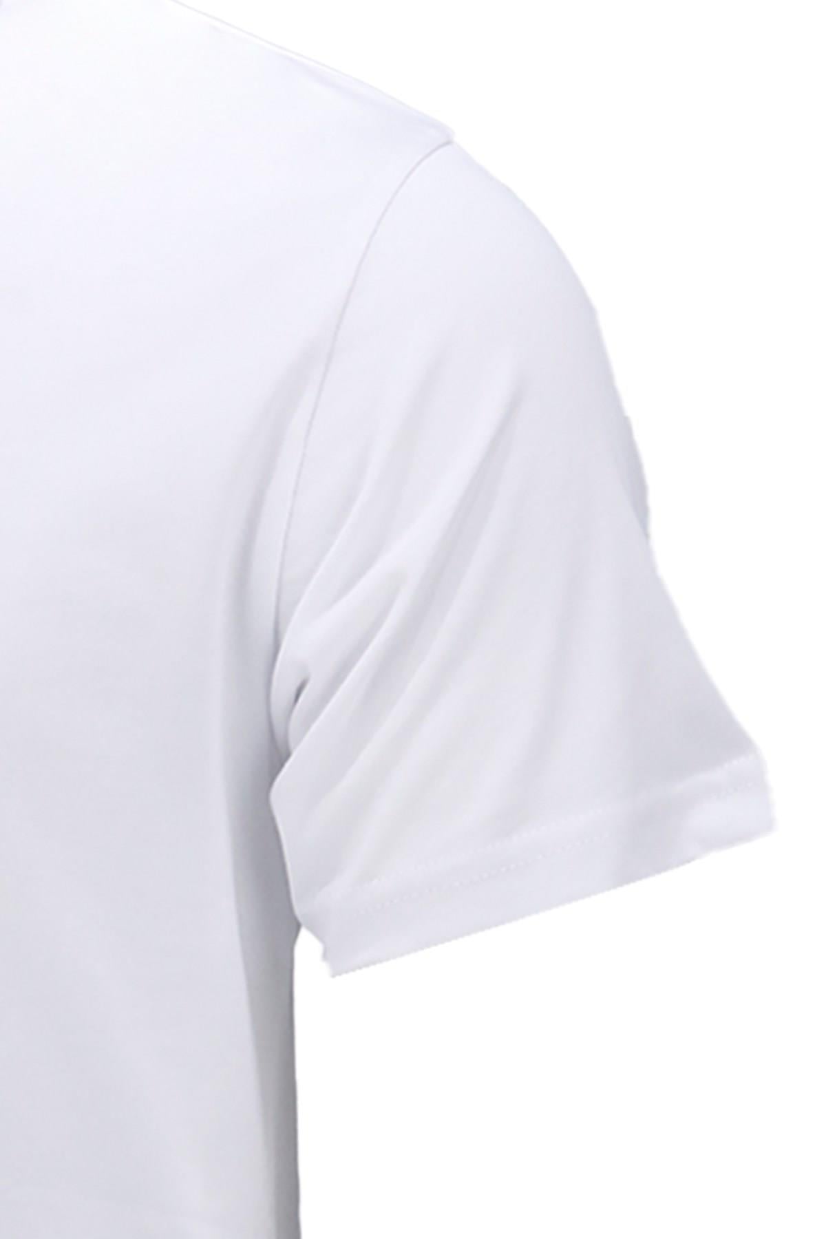 T-ShirtShinzoneErkek Bisiklet Yaka Mevsimlik Adventure Baskılı Standart Fit Beyaz T-Shirt