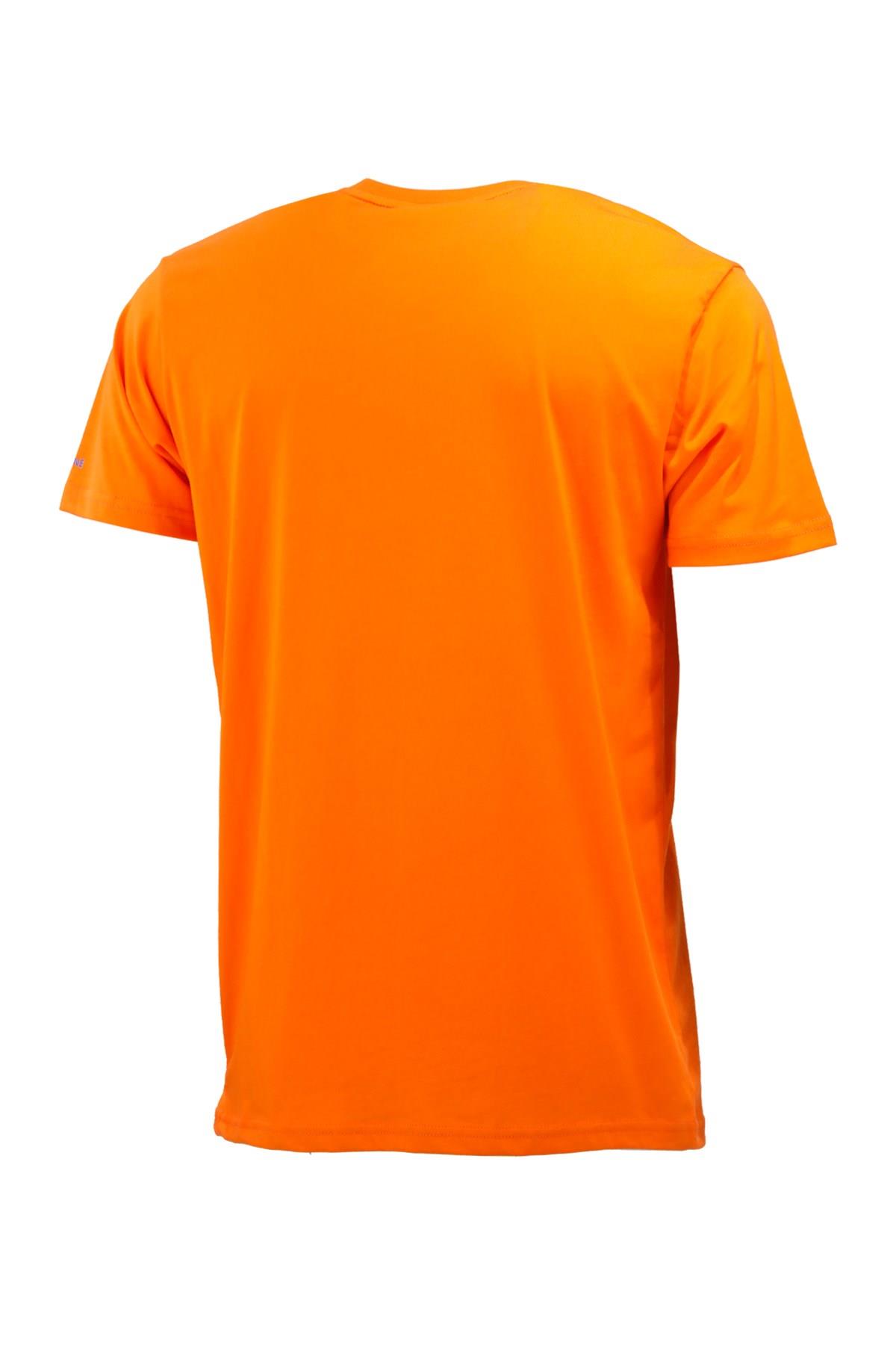 T-ShirtShinzoneErkek Bisiklet Yaka Mevsimlik Göğüs Baskılı Standart Fit Turuncu T-Shirt