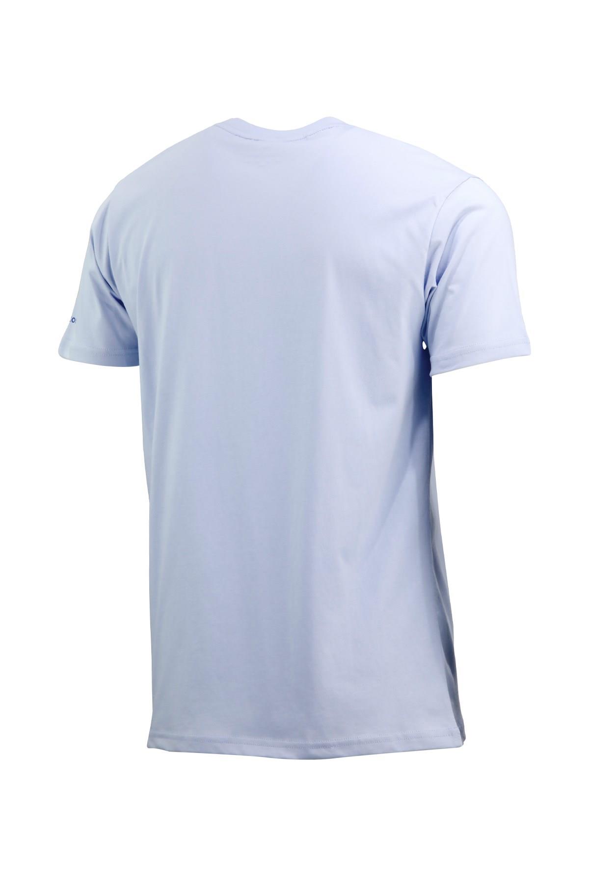 T-ShirtShinzoneErkek Bisiklet Yaka Mevsimlik Göğüs Baskılı Standart Fit Mavi T-Shirt