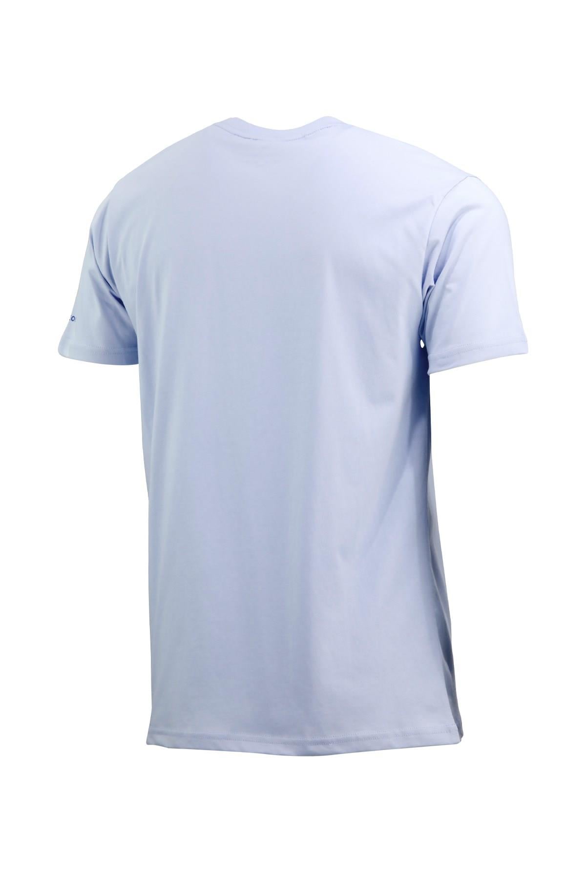 T-ShirtShinzoneErkek Bisiklet Yaka Mevsimlik Göğüs Baskılı Standart Fit Mavi T-Shirt