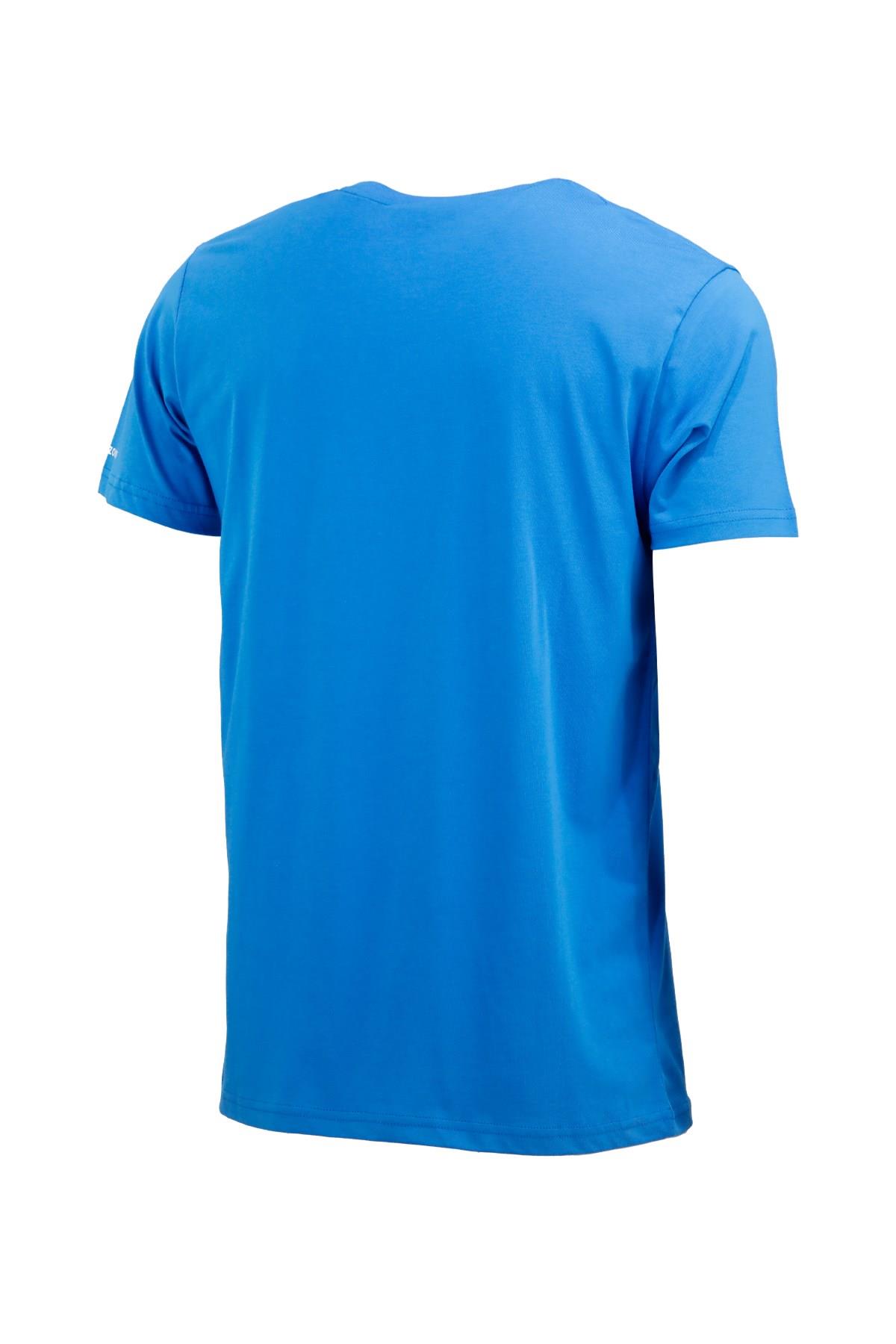 T-ShirtShinzoneErkek Bisiklet Yaka Mevsimlik Göğüs Baskılı Standart Fit Royal T-Shirt