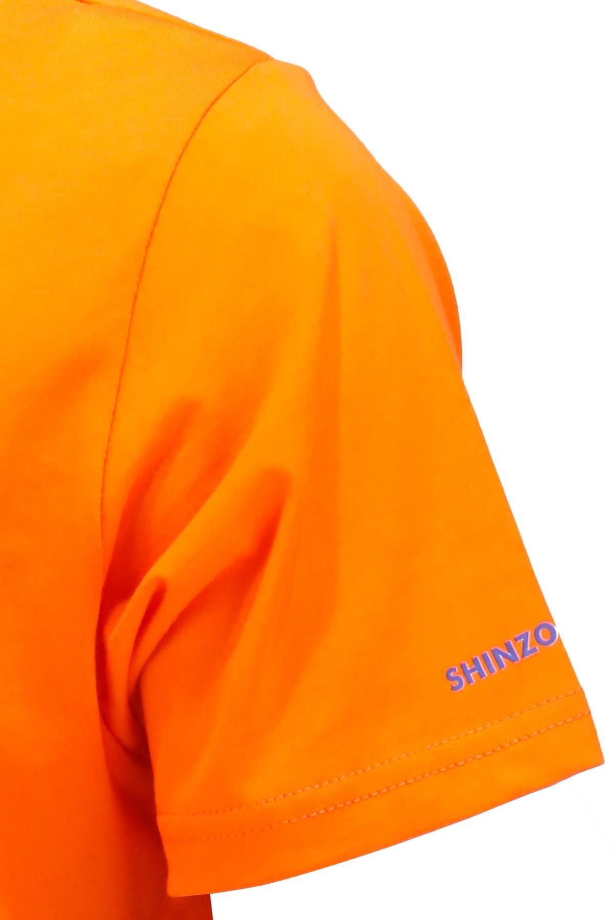 T-ShirtShinzoneErkek Bisiklet Yaka Mevsimlik Göğüs Baskılı Standart Fit Turuncu T-Shirt