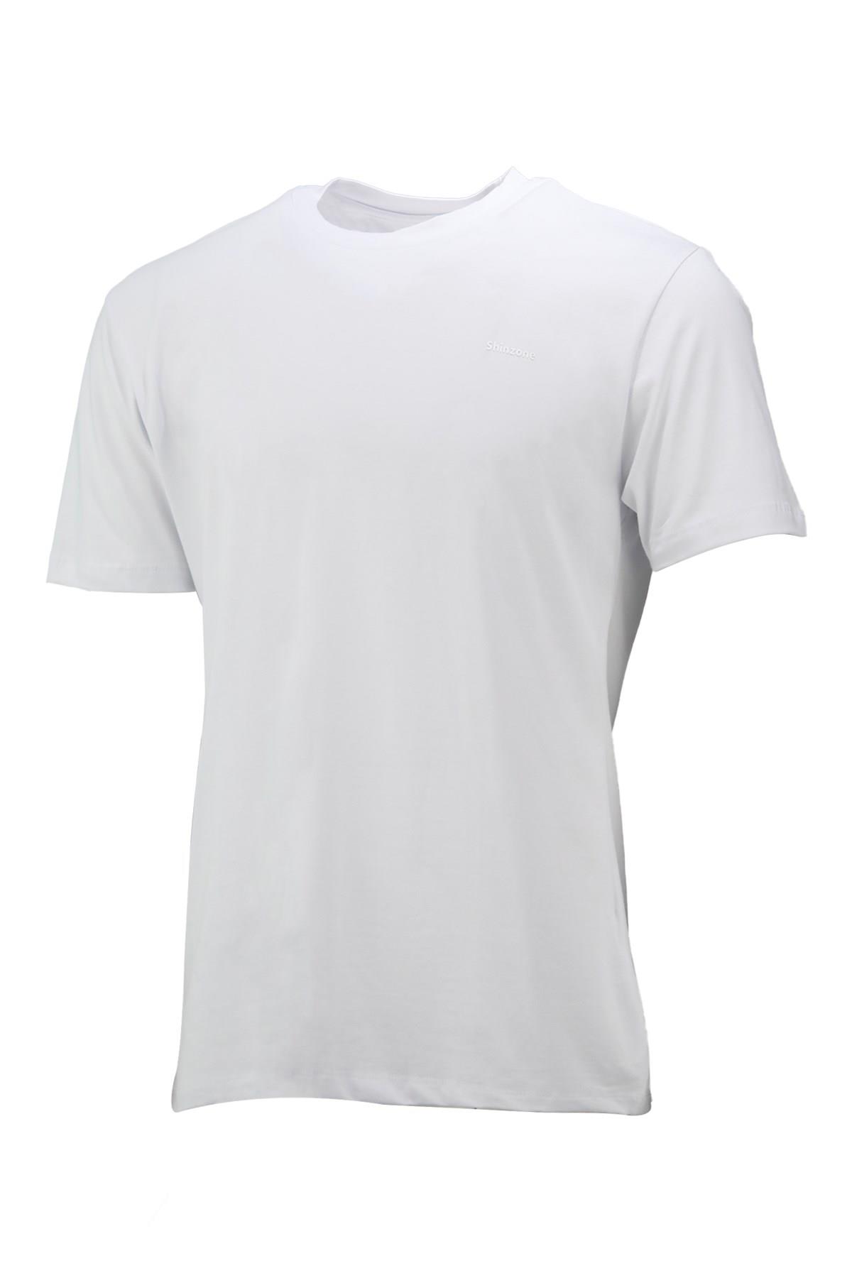 T-ShirtShinzoneErkek Bisiklet Yaka Standart Fit Beyaz T-Shirt