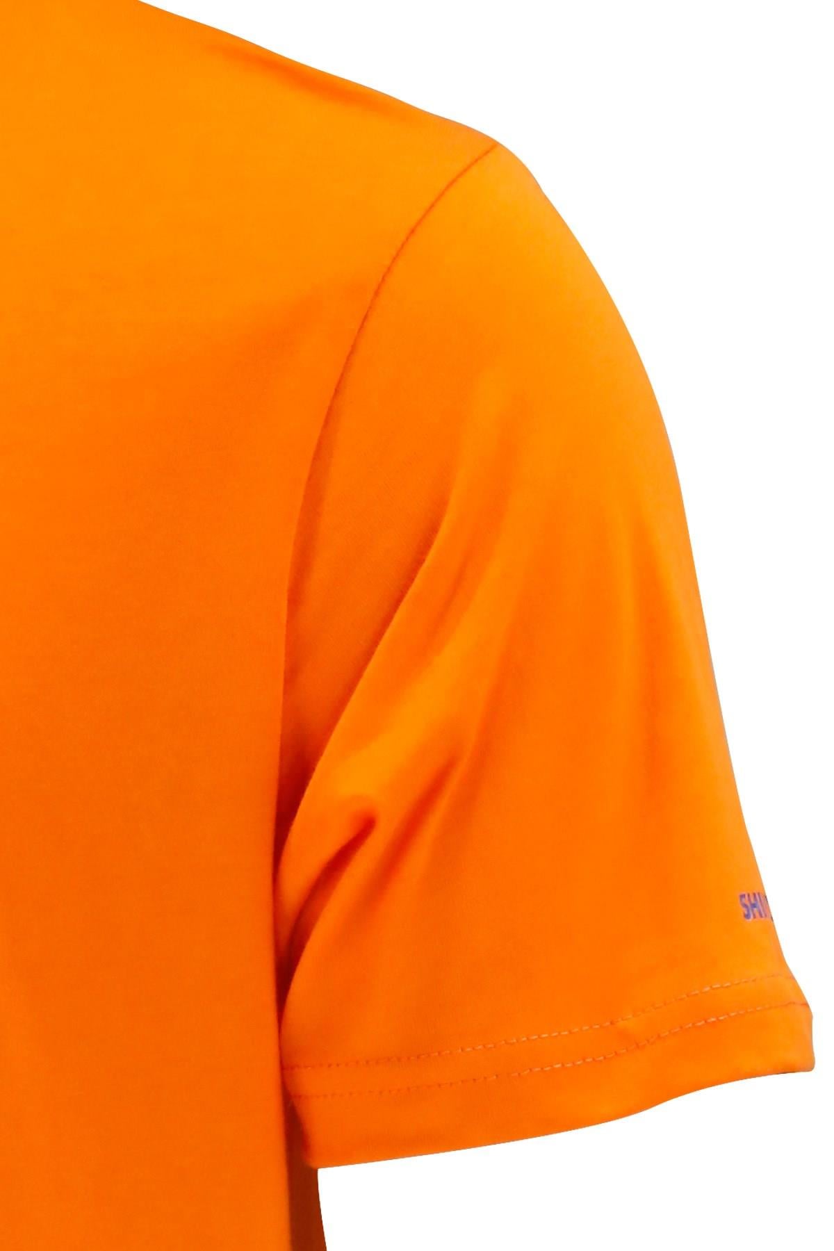 T-ShirtShinzoneErkek Bisiklet Yaka Standart Fit Bot Göğüs Baskılı Turuncu T-Shirt