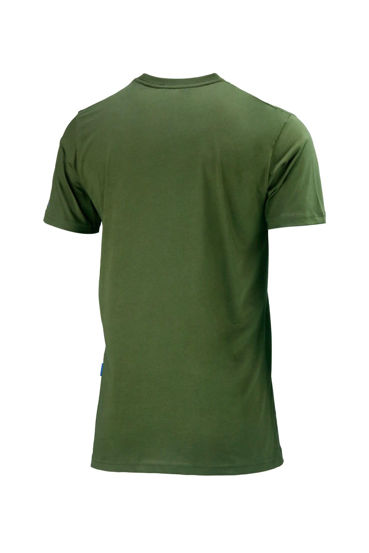T-ShirtShinzoneErkek Bisiklet Yaka Standart Fit Bot Göğüs Baskılı Haki T-Shirt