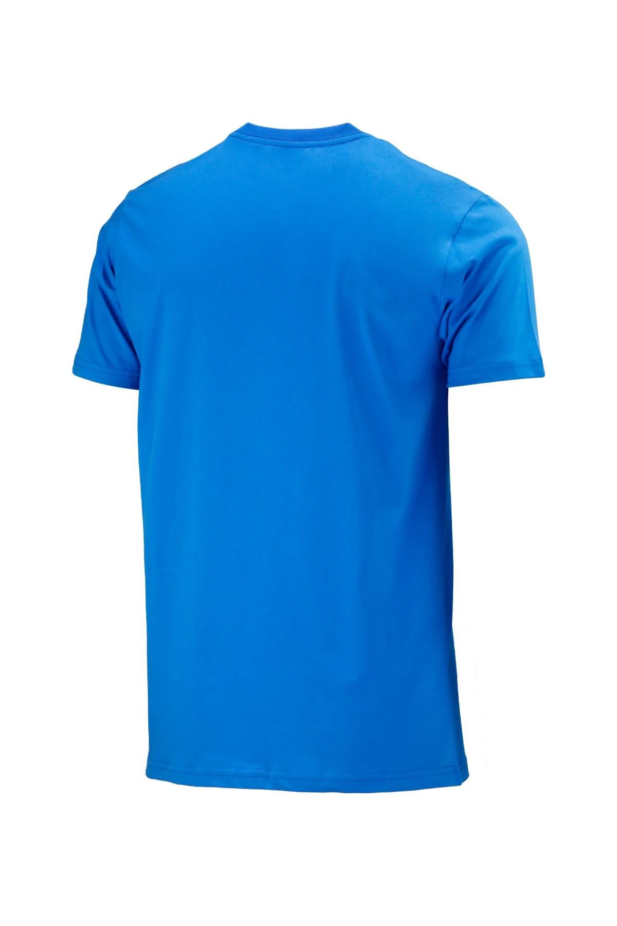 T-ShirtShinzoneErkek Bisiklet Yaka Standart Fit Bot Göğüs Baskılı Koyu mavi T-Shirt
