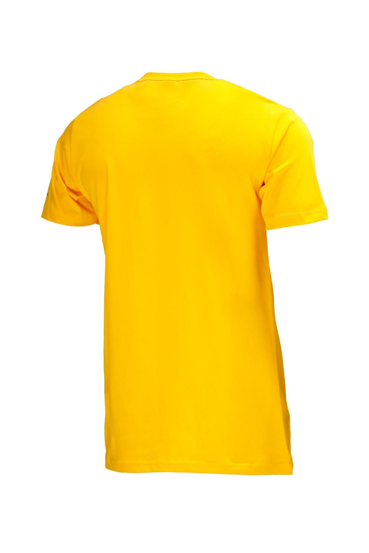 T-ShirtShinzoneErkek Bisiklet Yaka Standart Fit Discovery Göğüs Baskılı Sarı T-Shirt