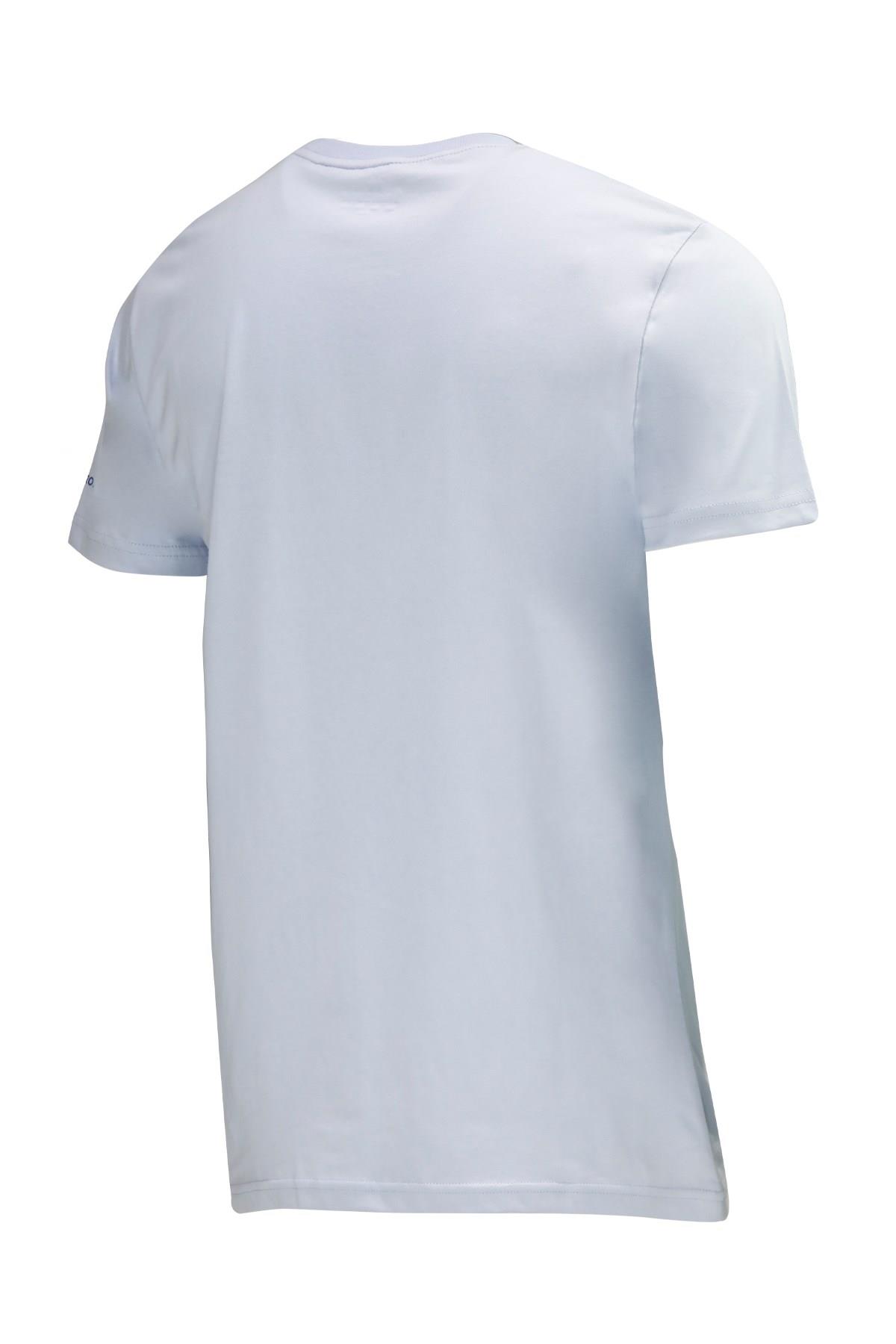 T-ShirtShinzoneErkek Bisiklet Yaka Standart Fit Discovery Göğüs Baskılı Mavi T-Shirt