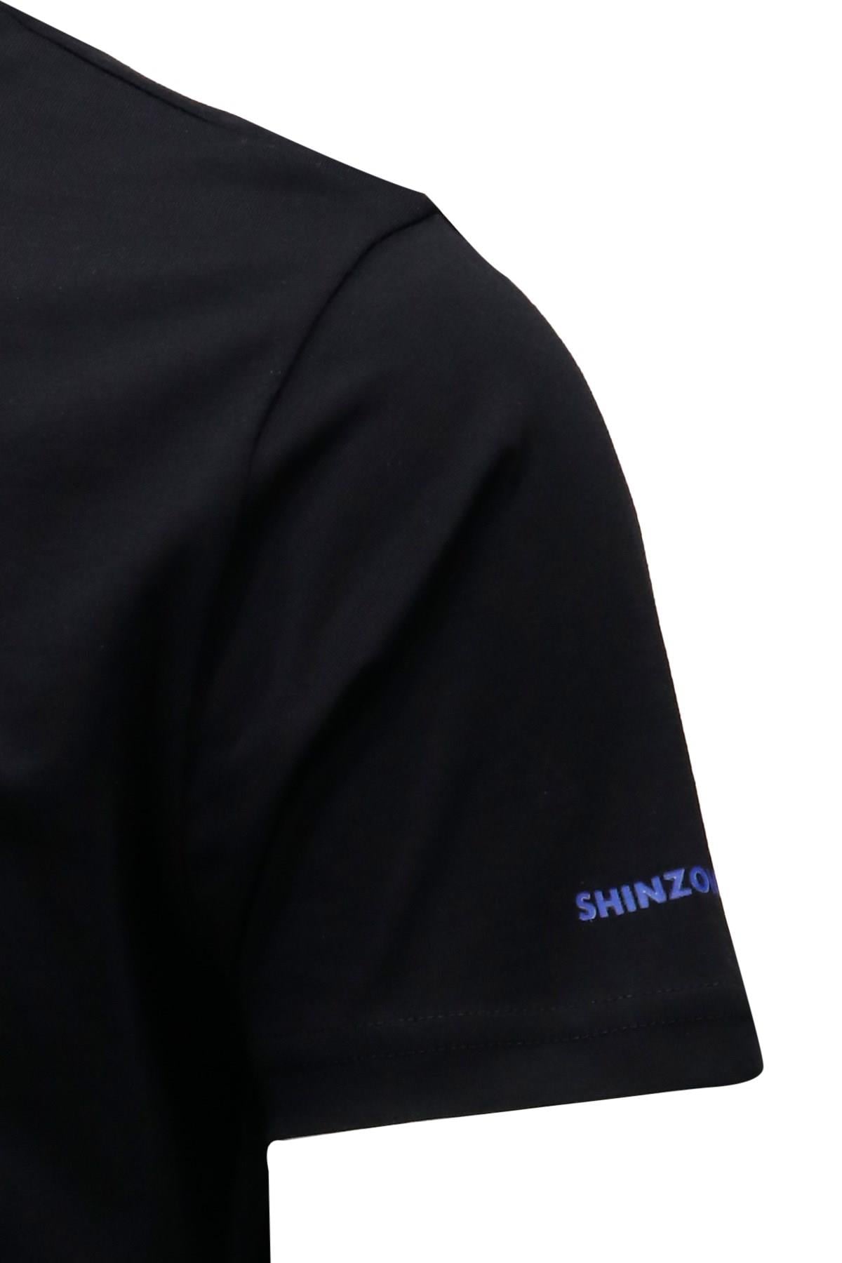 T-ShirtShinzoneErkek Bisiklet Yaka Standart Fit Discovery Göğüs Baskılı Siyah T-Shirt