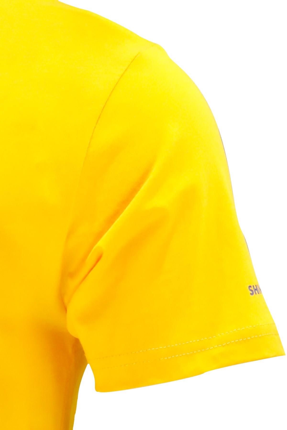 T-ShirtShinzoneErkek Bisiklet Yaka Standart Fit Discovery Göğüs Baskılı Sarı T-Shirt
