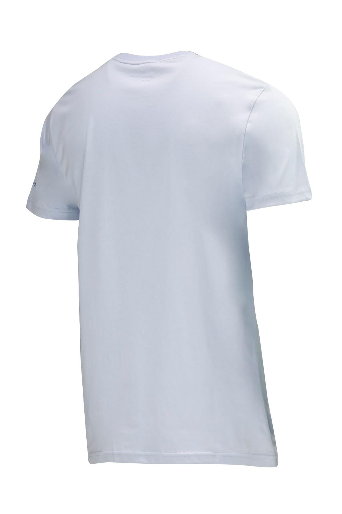 T-ShirtShinzoneErkek Bisiklet Yaka Standart Fit Discovery Göğüs Baskılı Mavi T-Shirt
