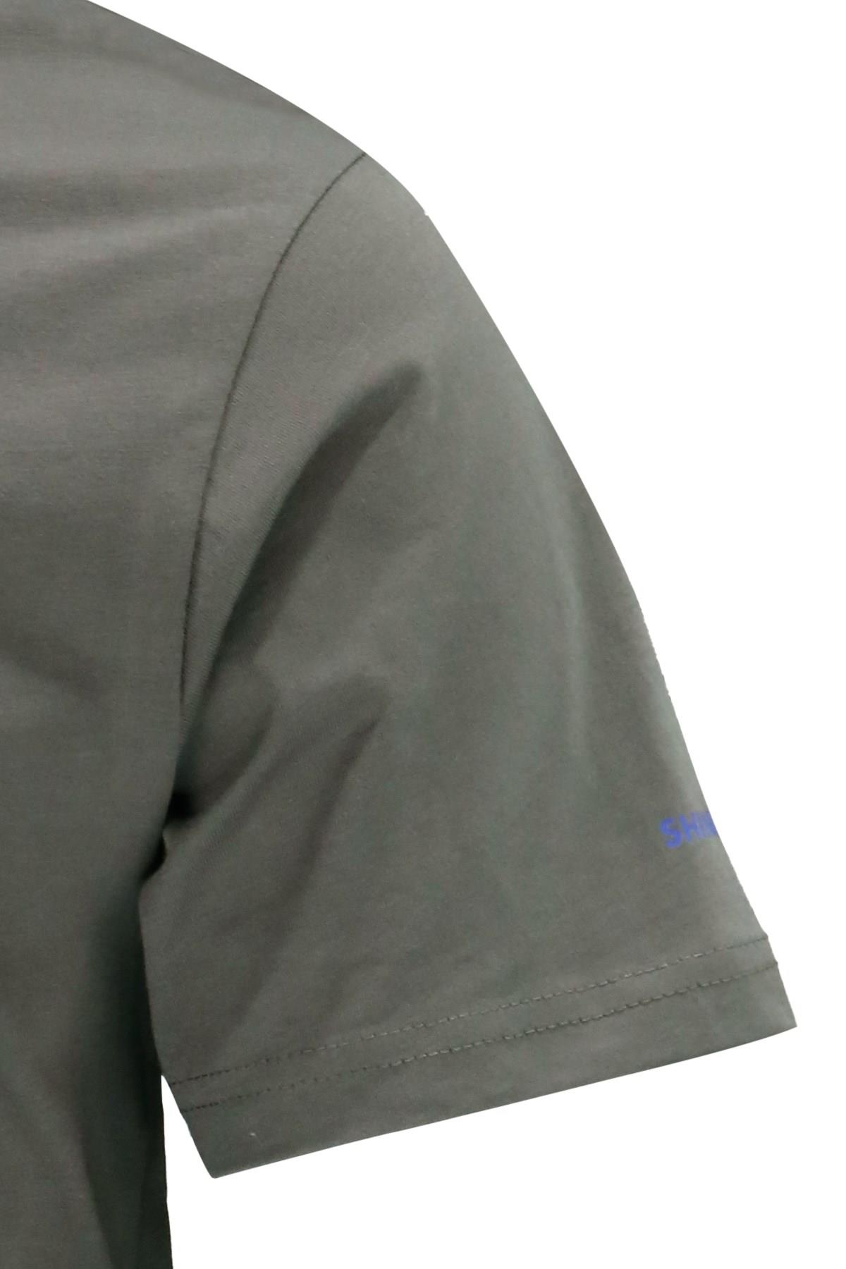 T-ShirtShinzoneErkek Bisiklet Yaka Standart Fit Discovery Göğüs Baskılı Haki T-Shirt